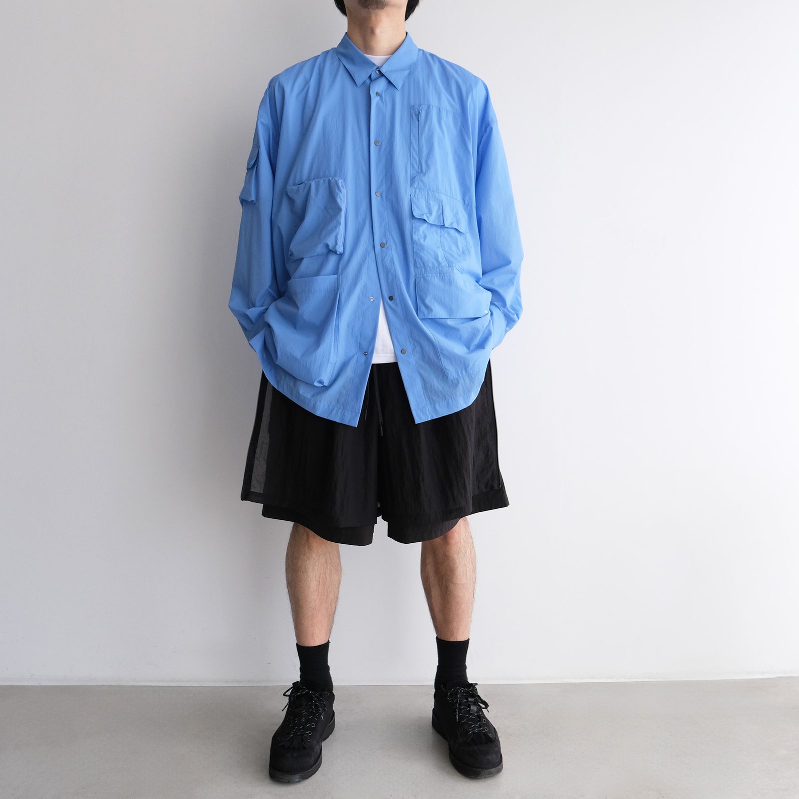 Pertex Utility Longline Shirt -シャツ-（Blue / ブルー）
