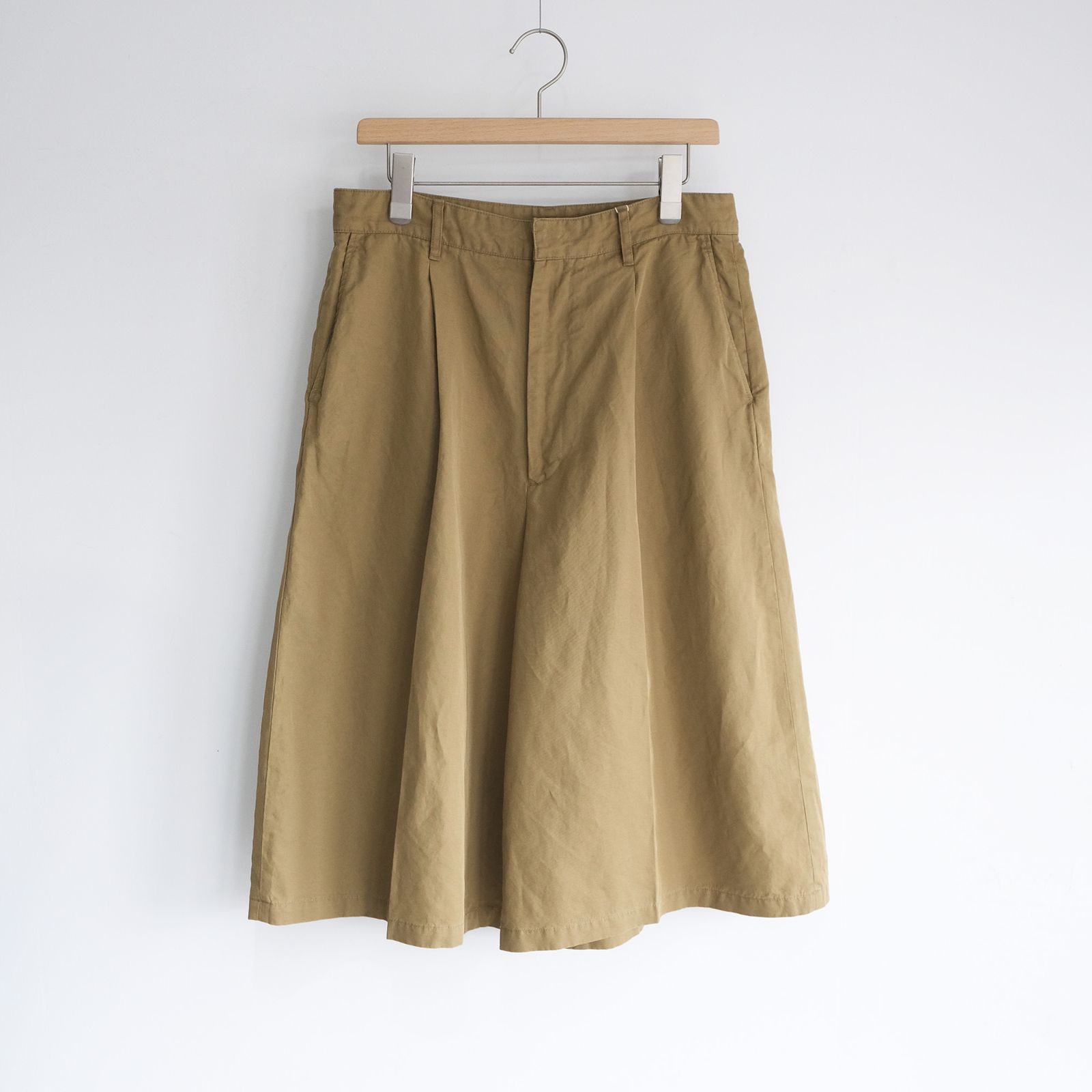 Cotton Wsher Half Pants -ショーツ-（Beige / ベージュ）