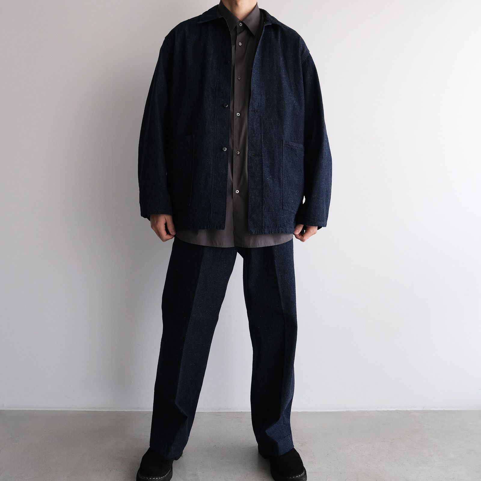 Broad L/S Oversized Regular Collar Shirt -シャツ-（C.Gray / C.グレー）GM261-50001B