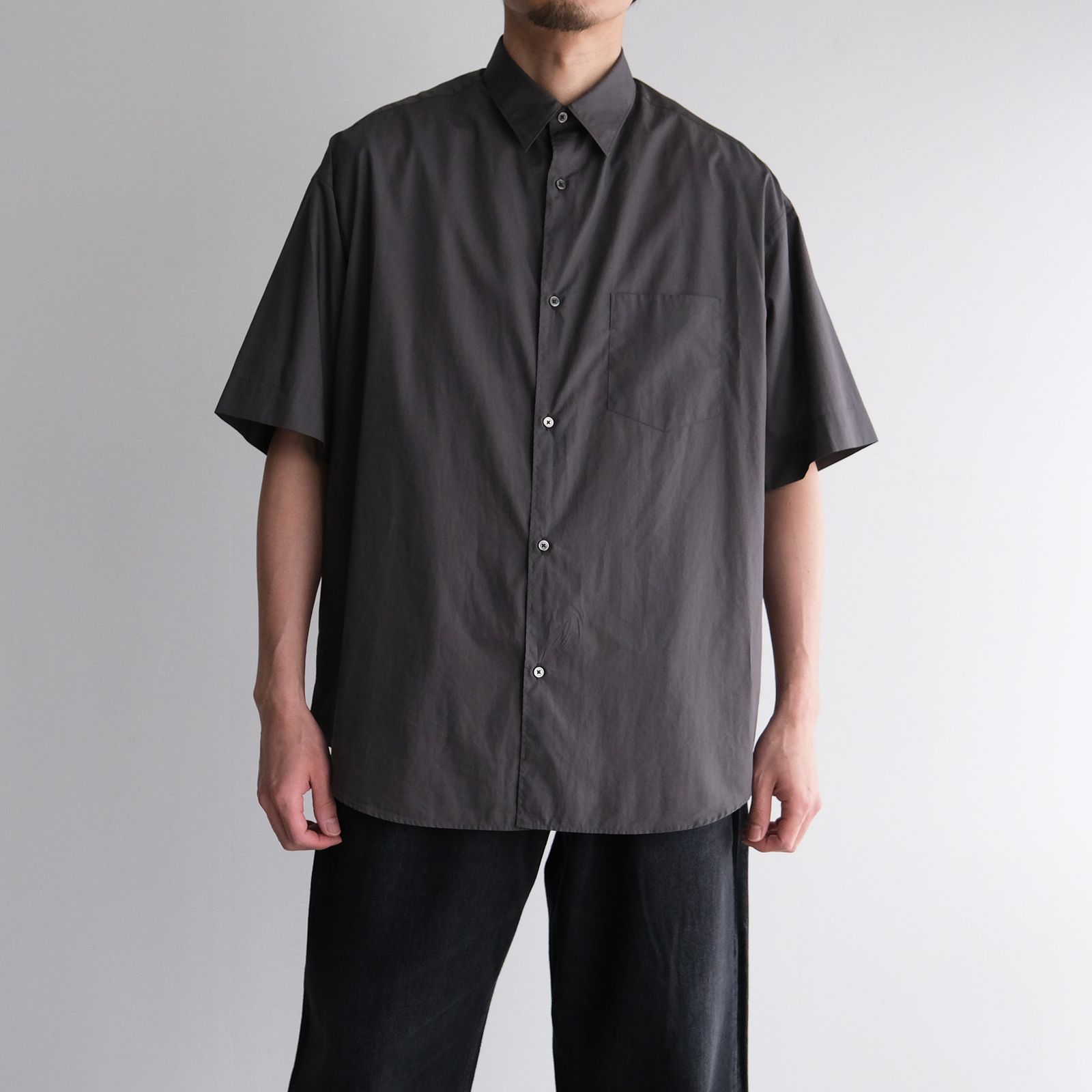 Broad S/S Oversized Regular Collar Shirt -シャツ-（C.Gray / C.グレー）GM261-50003B