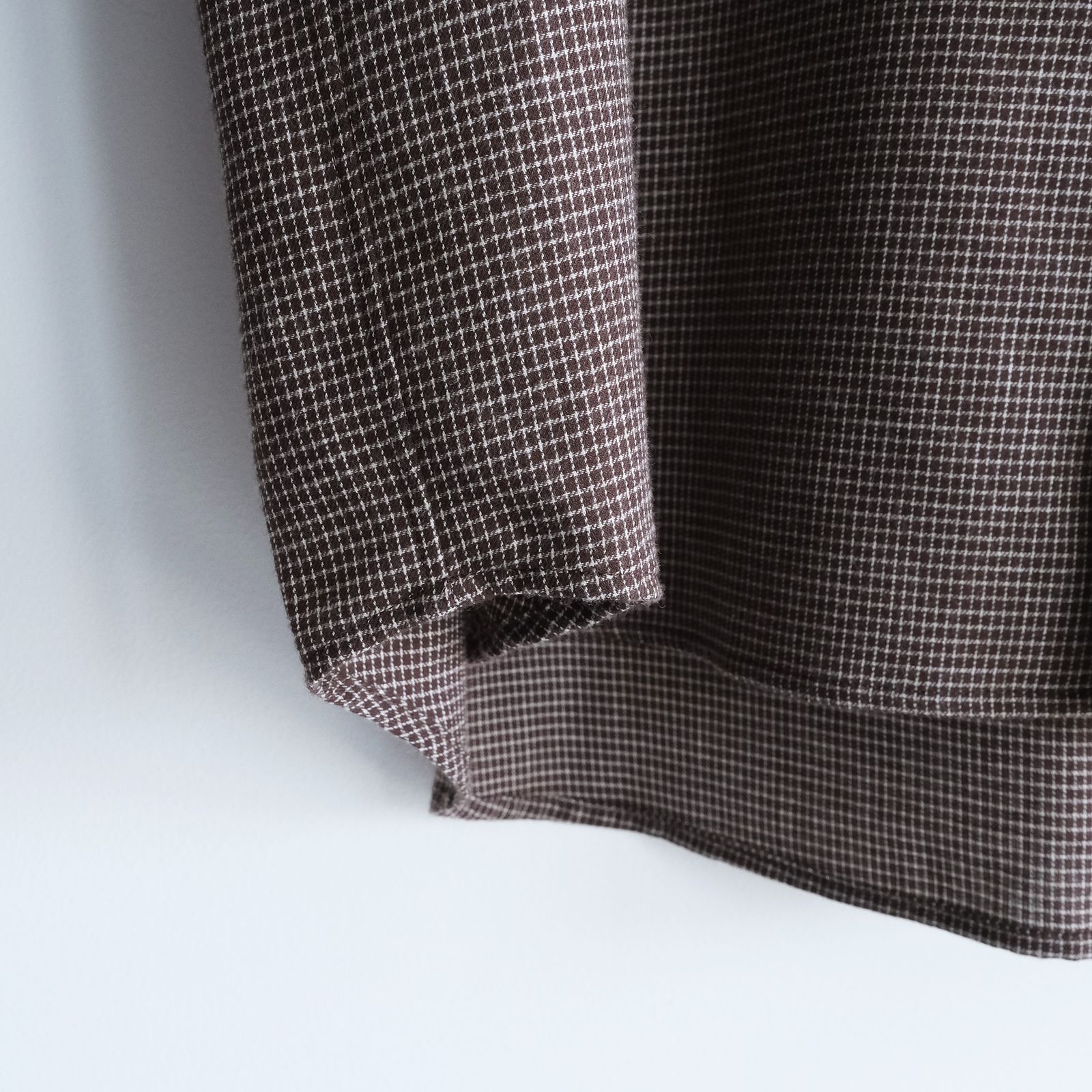 Cotton Yak Viera Loose Fit Shirt -シャツ-（Brown Check / ブラウンチェック）
