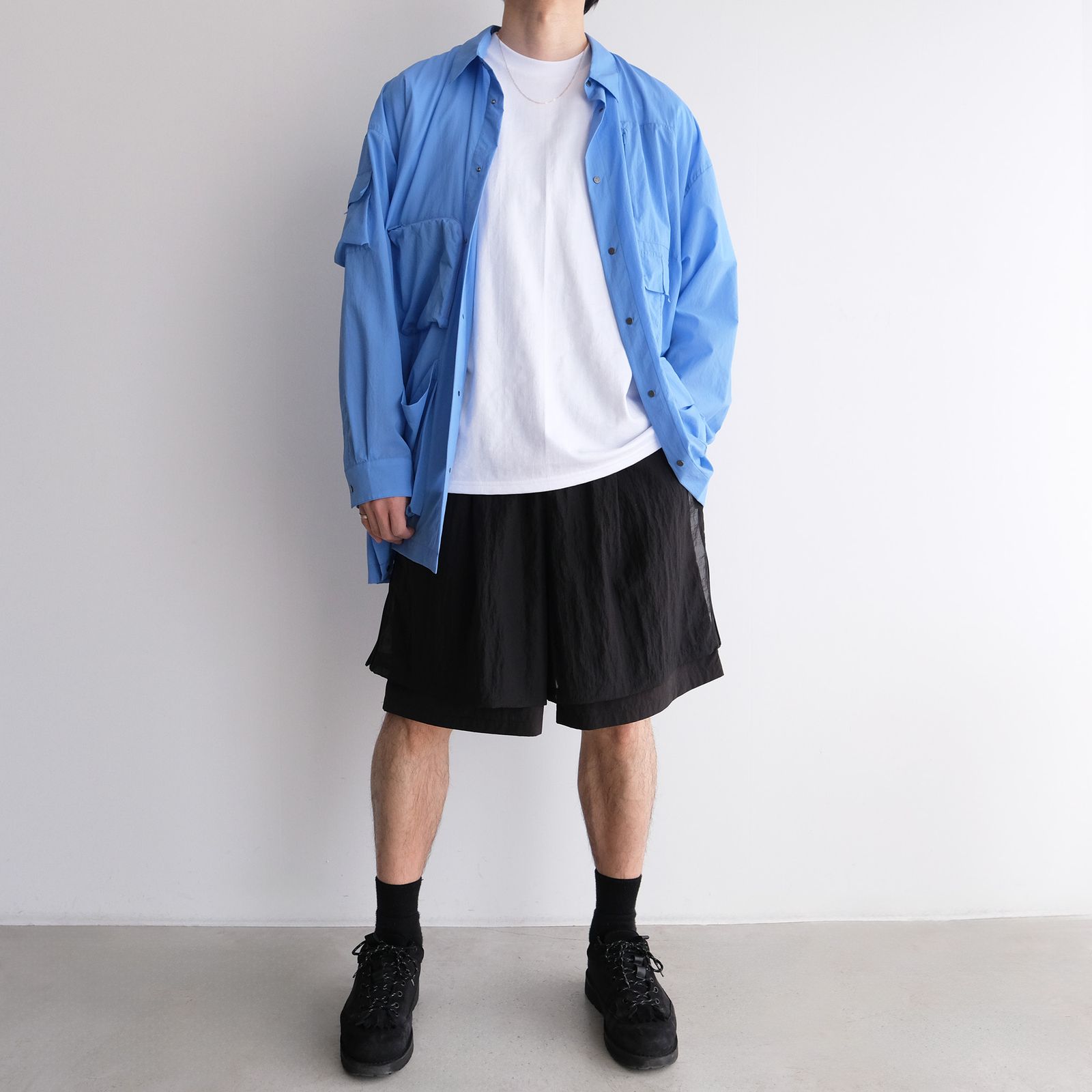 Pertex Utility Longline Shirt -シャツ-（Blue / ブルー）