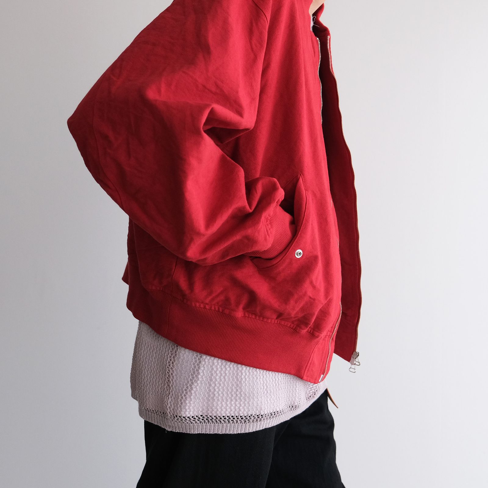 Cotton Canvas MA-1 Blouson -ブルゾン-（Red / レッド）