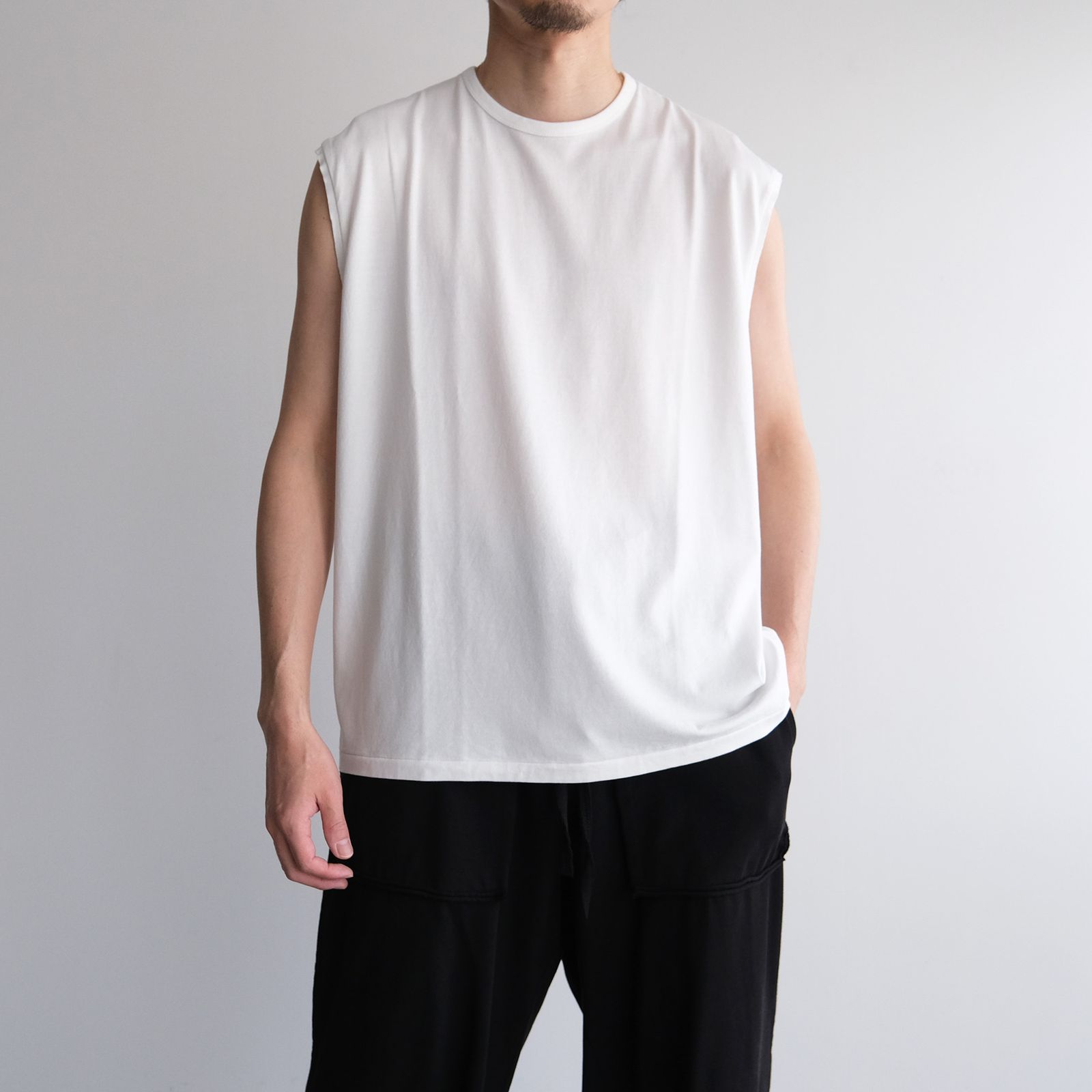 Sleeve Less T-Shirts -タンクトップ-（White / ホワイト）