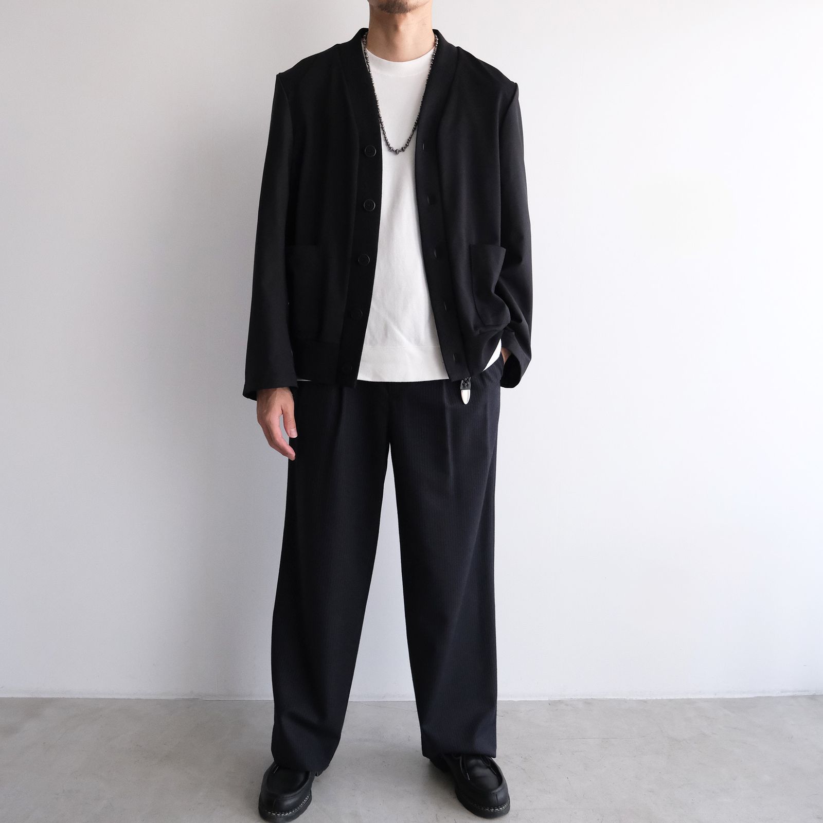 Un(i)Form Jersey：Docking Cardigan - カーディガン-（Black / ブラック）