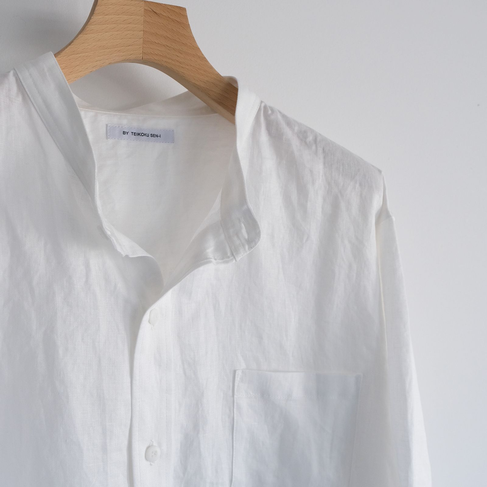 66L リネン高密度綾シャツ -シャツ-（White / ホワイト）