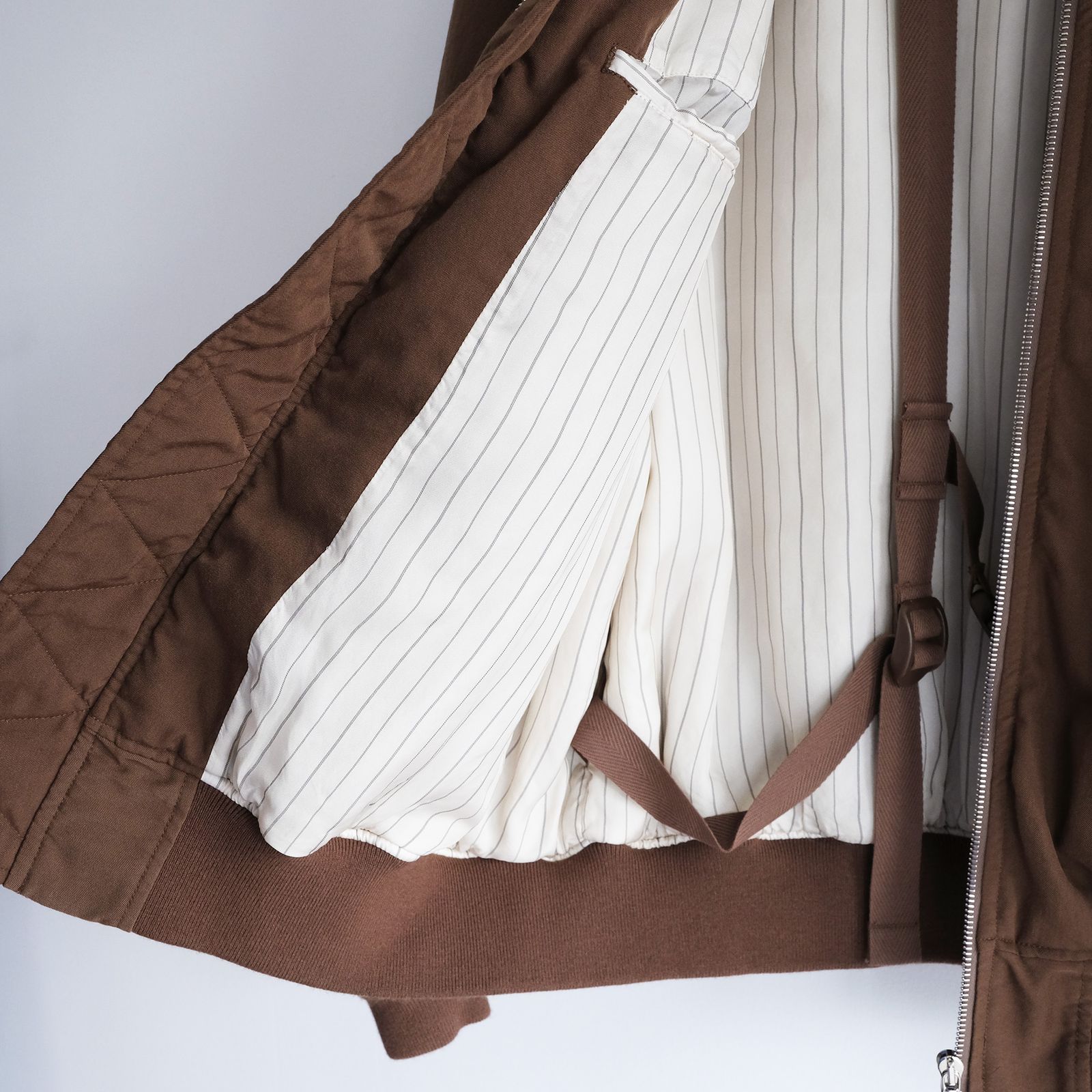 Fulled Wool Twill Flight Jacket -ジャケット-（Brown / ブラウン）GU263-30411