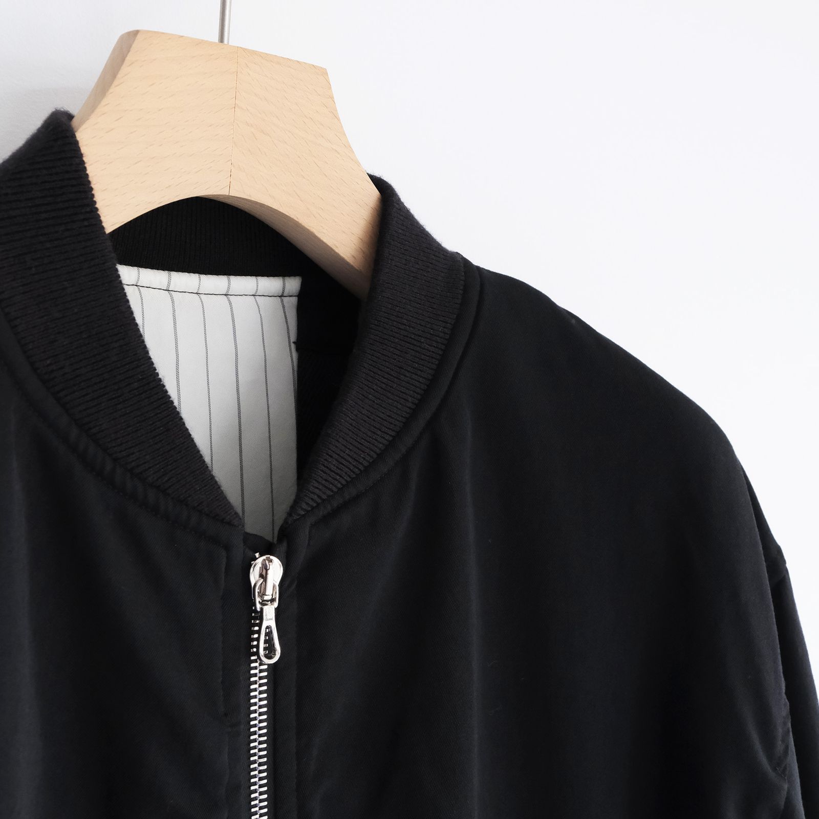 Fulled Wool Twill Flight Jacket -ジャケット-（Black / ブラック）GU263-30411