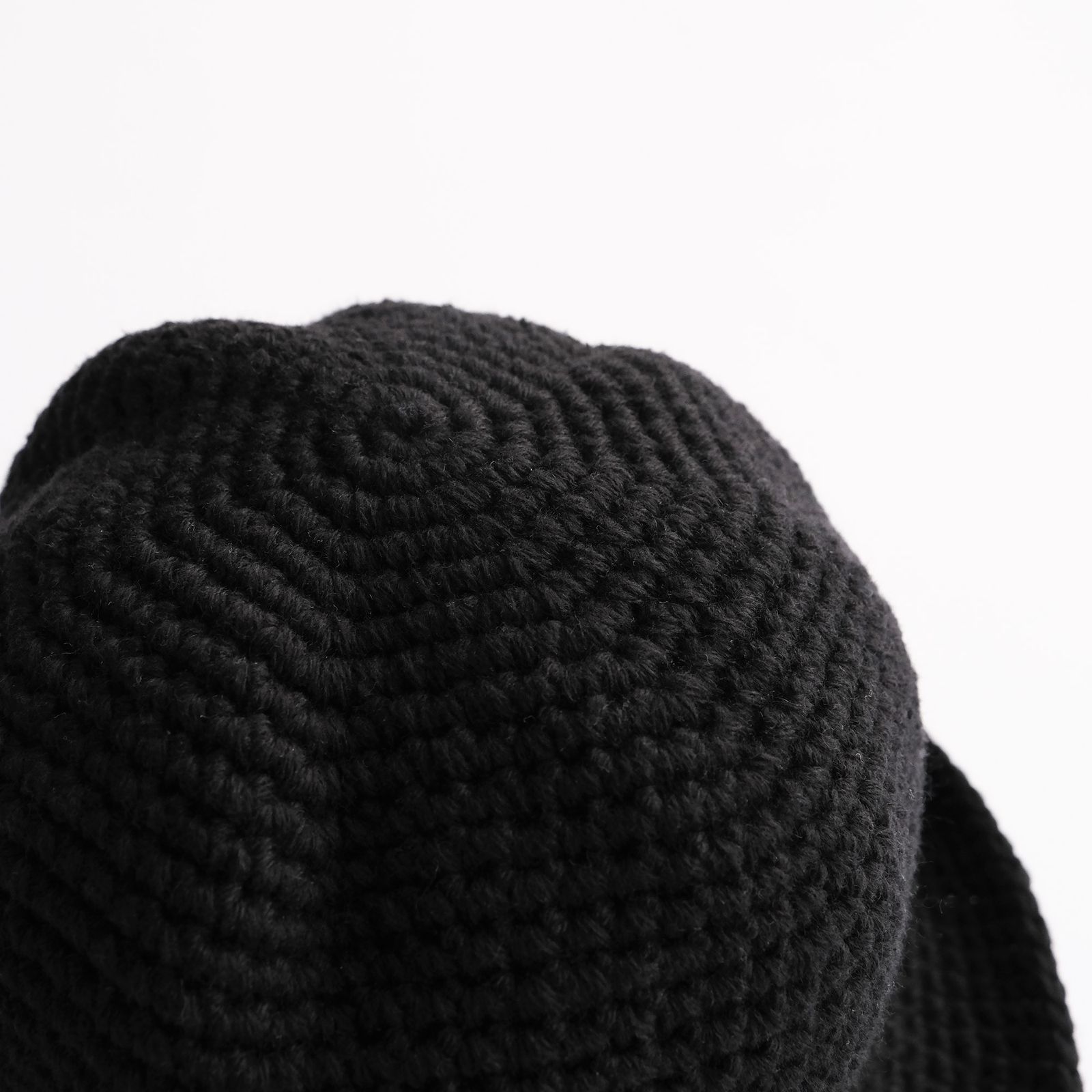 Hand Made Knit Wool Balloon Hat -ハット-（Black / ブラック）