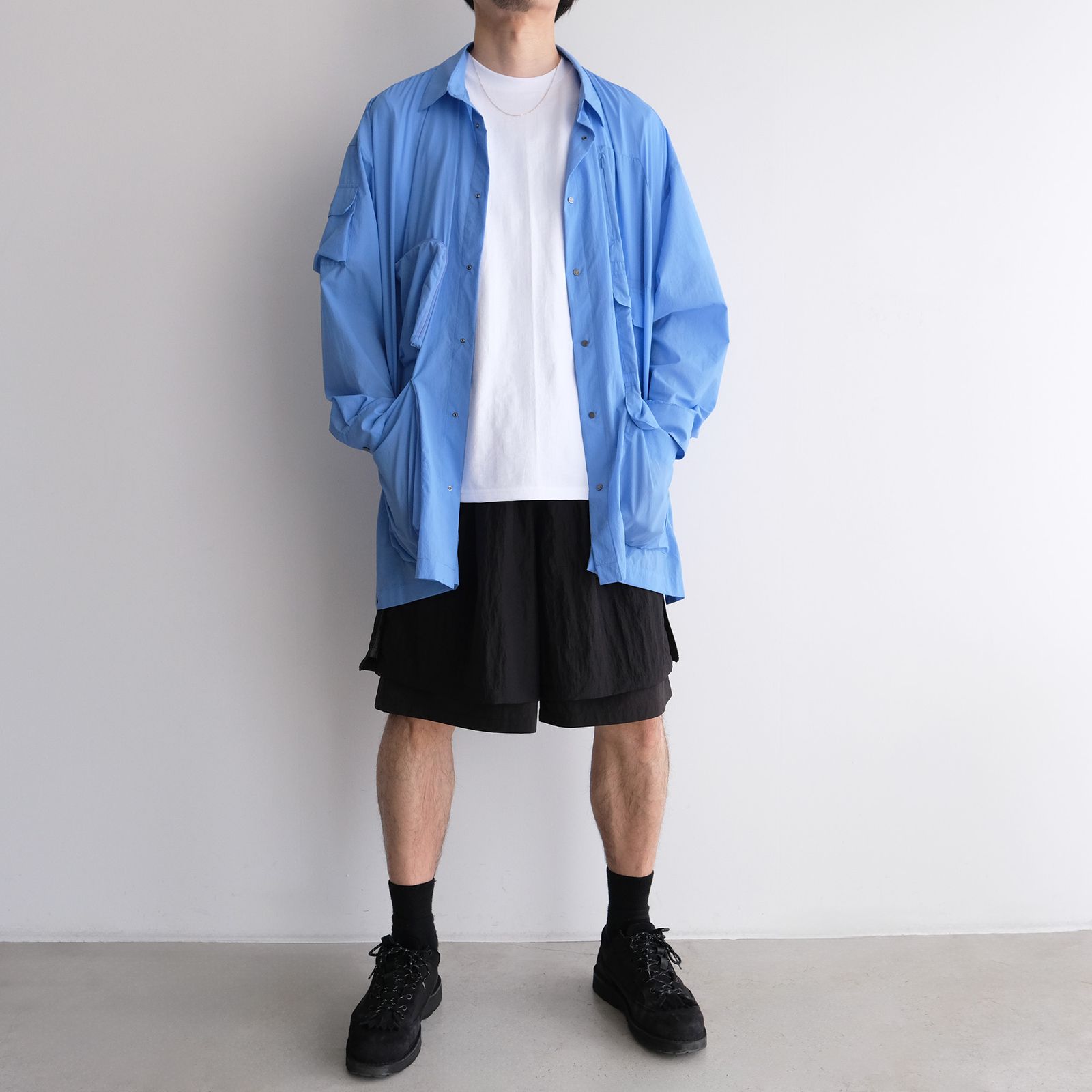 Pertex Utility Longline Shirt -シャツ-（Blue / ブルー）