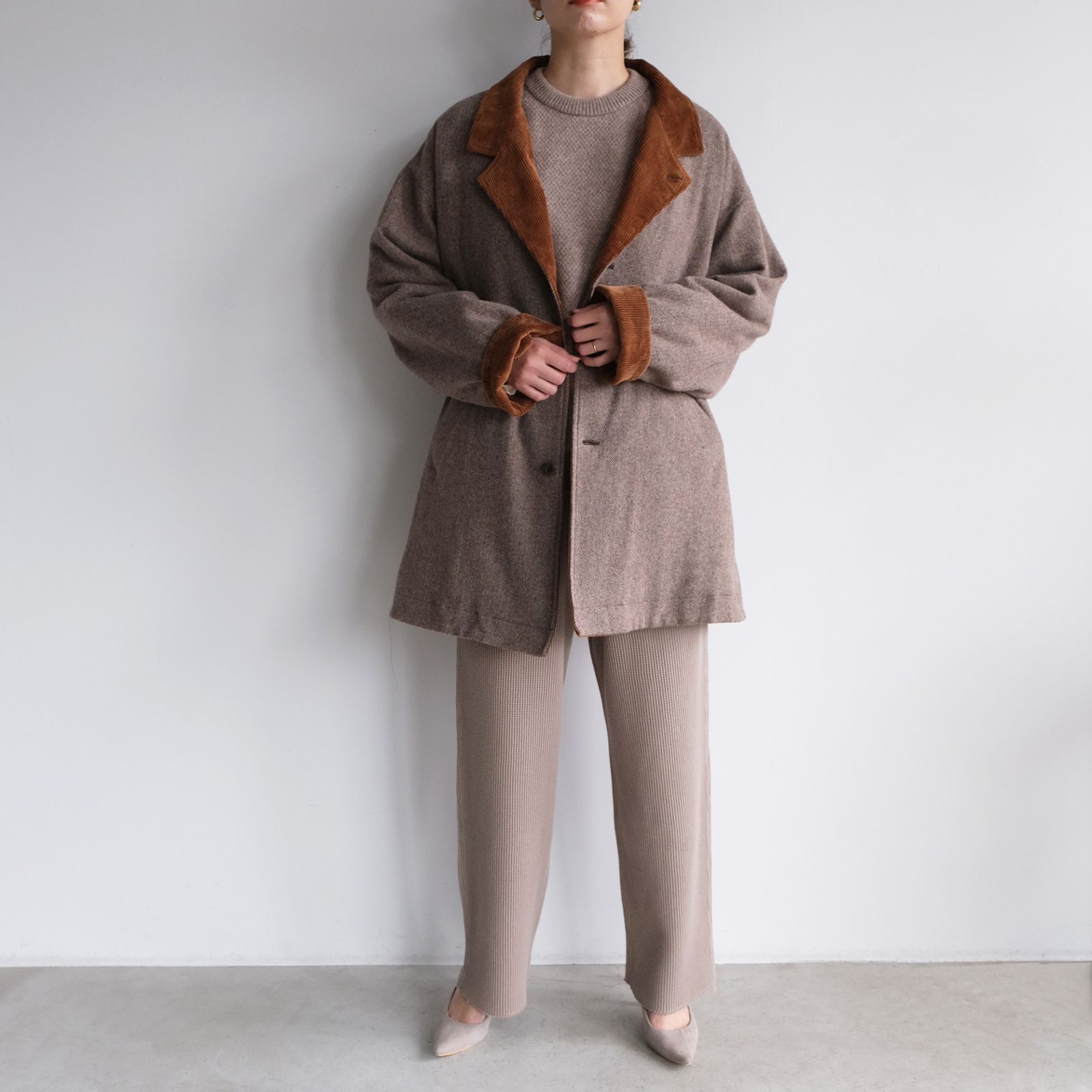 Novem Jacket -ジャケット-（Brown Herringbone / ブラウン ヘリンボーン）