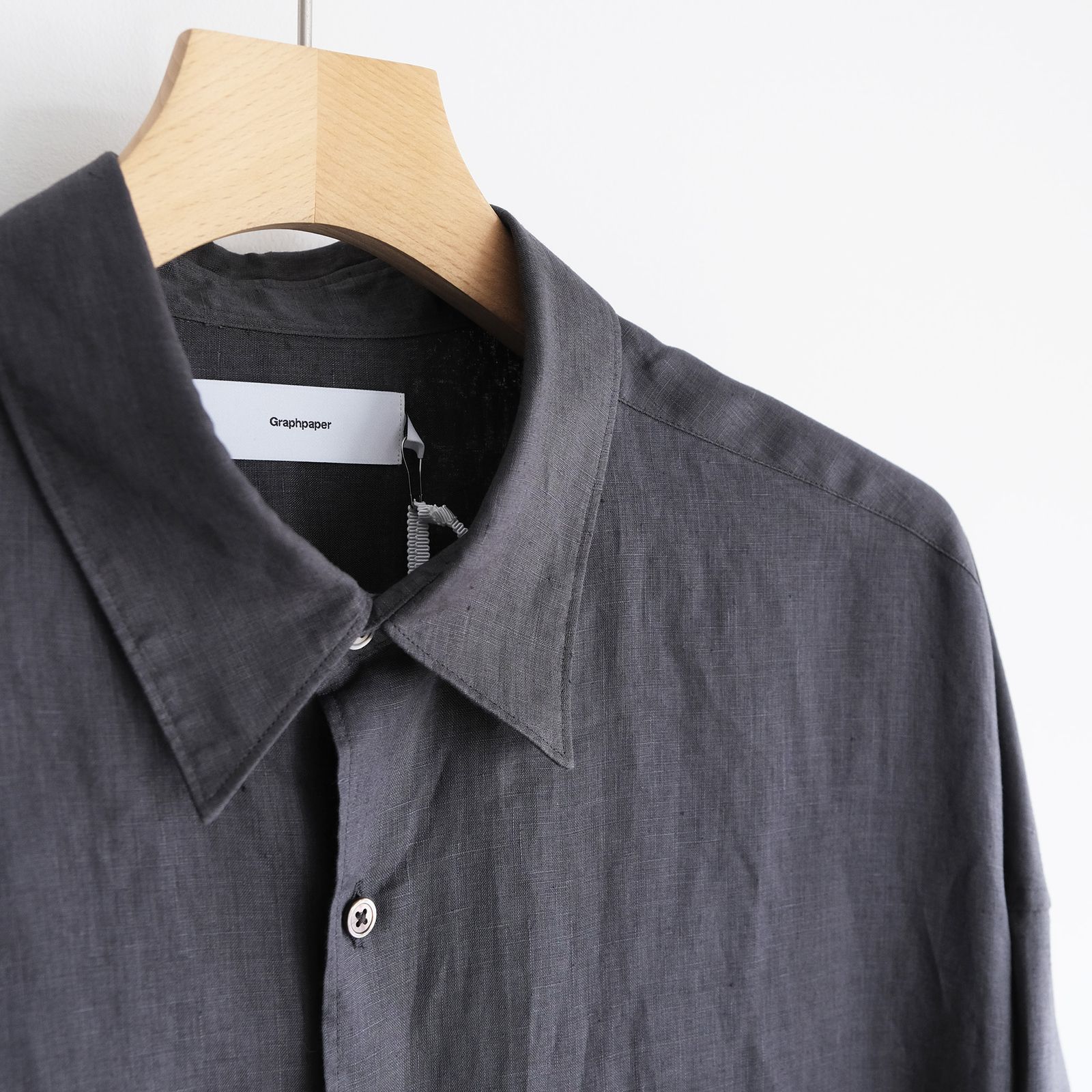 Linen L/S Oversized Regular Collar Shirt -シャツ-（C.Gray / C.グレー）GM262-50039B