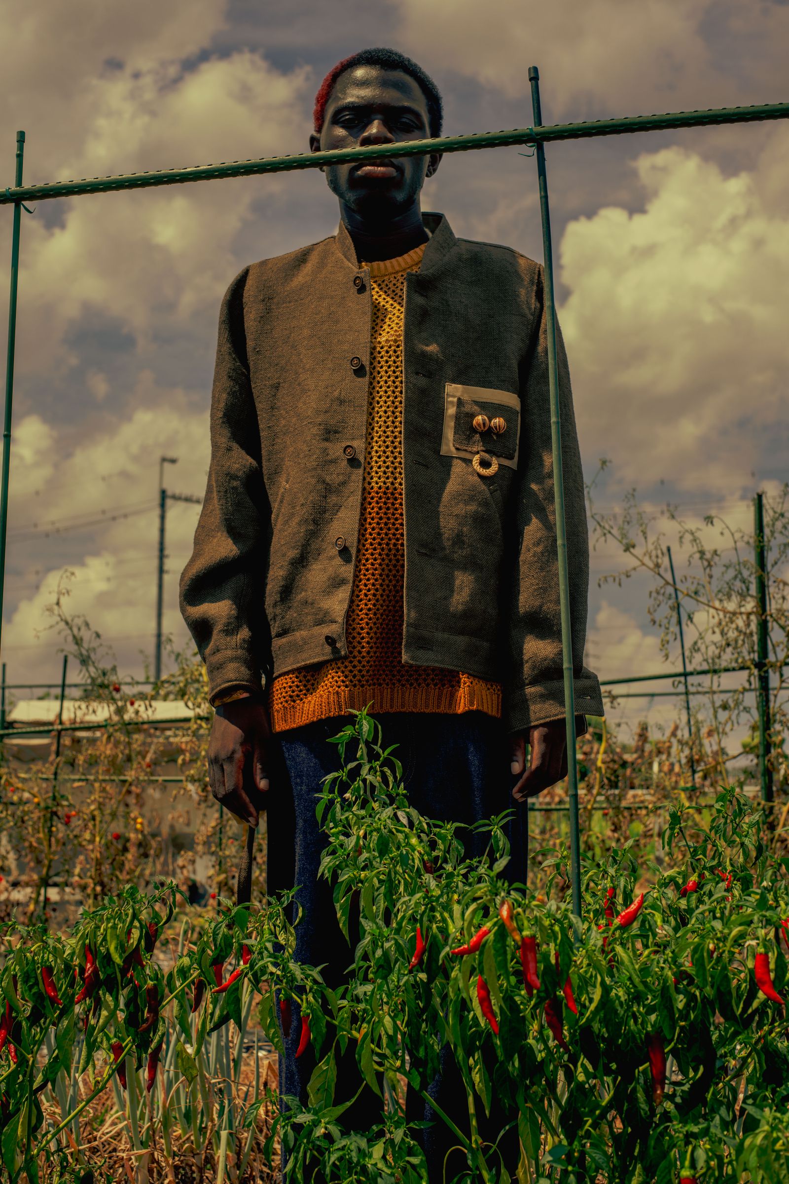 Mesh Knit Vest - ベスト -（Brown / ブラウン）