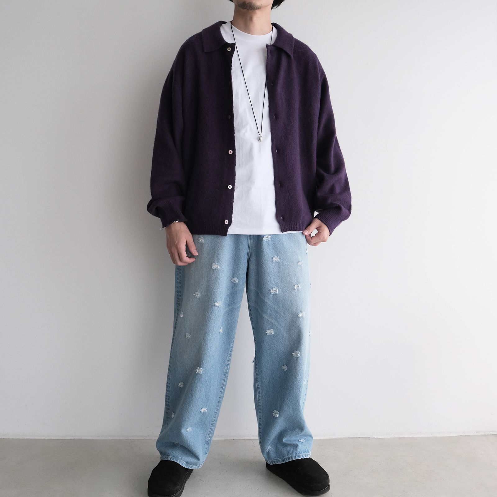 Knit Cardigan -カーディガン-（Purple / パープル）