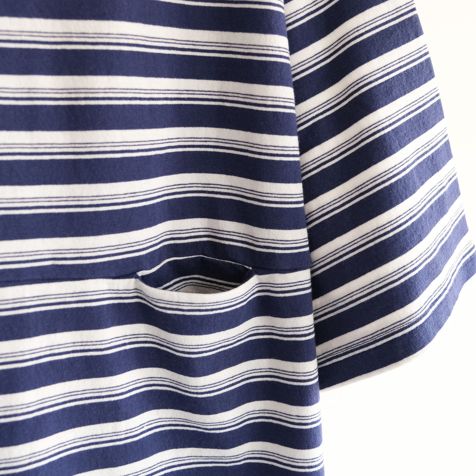 Yururi Tee 1/2 Border -Tシャツ-（Blue Border / ブルーボーダー）