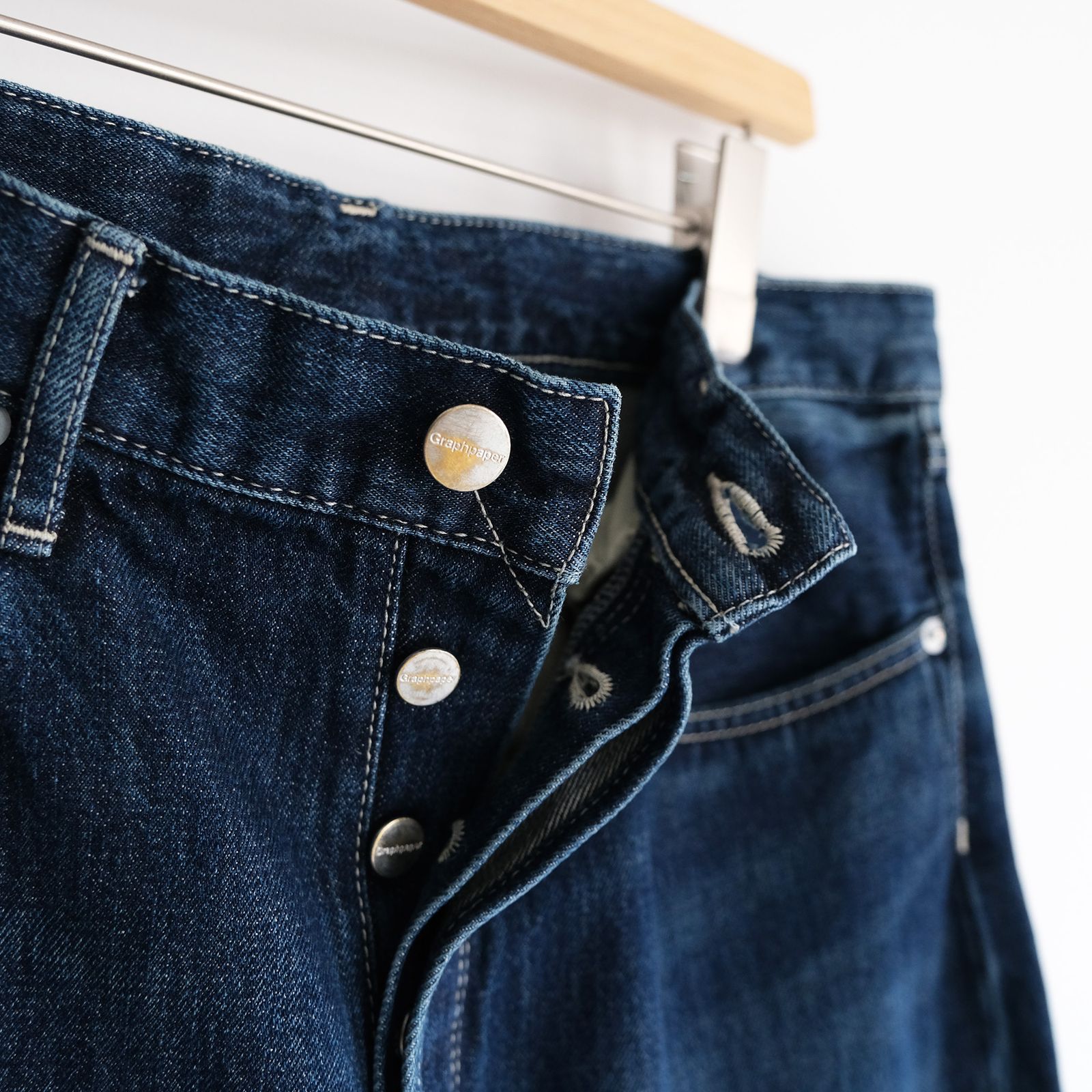 Selvage Denim Five Pocket Tapered Pants -パンツ-（Indigo Dark Fade / インディゴダークフェード）