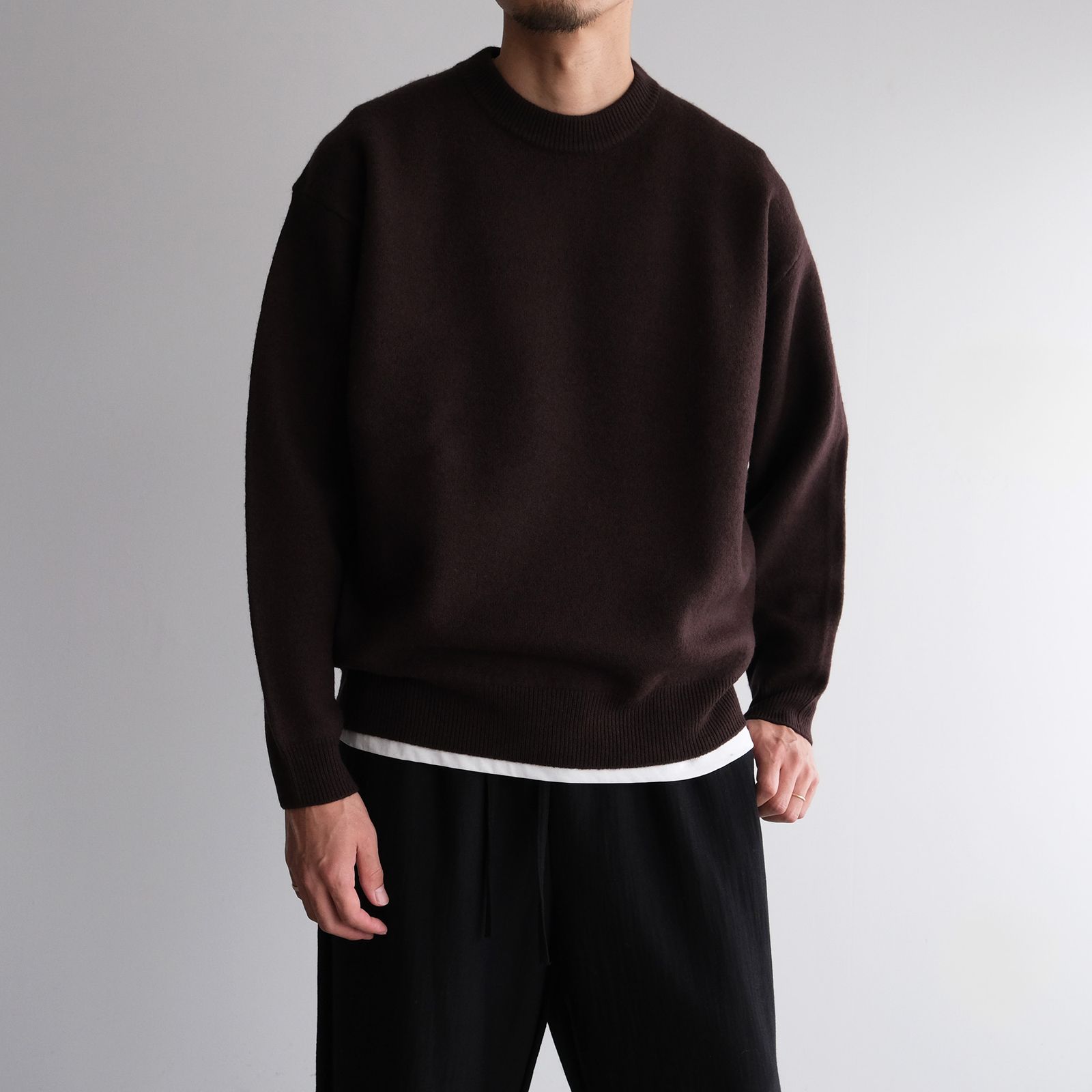 Felted Merino Wool Foodie Knit -パーカー-（Brown / ブラウン）