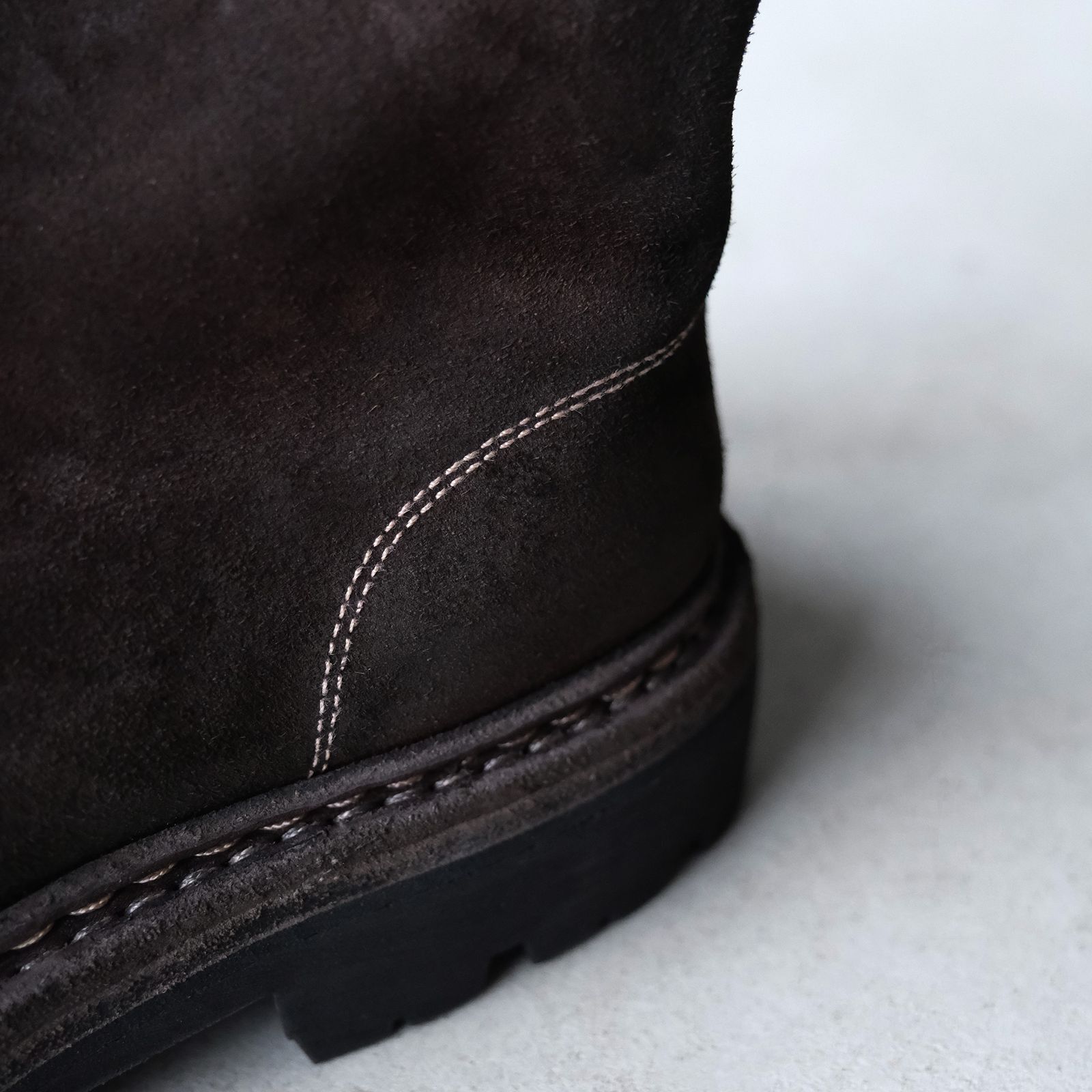 796V_N Calf Reverse Shoes Back Zip Boot -ブーツ-（Brown / ブラウン）
