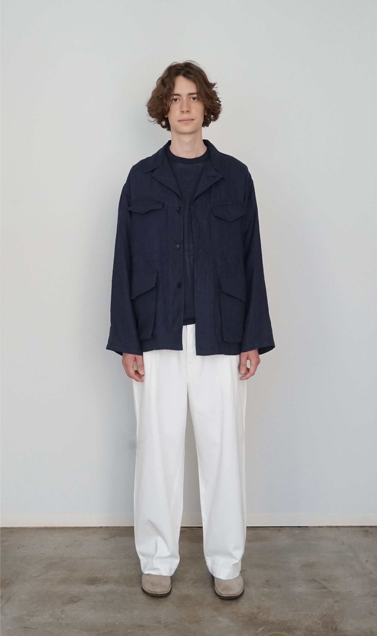 Satin Military Pants -パンツ-（Off White / オフホワイト）