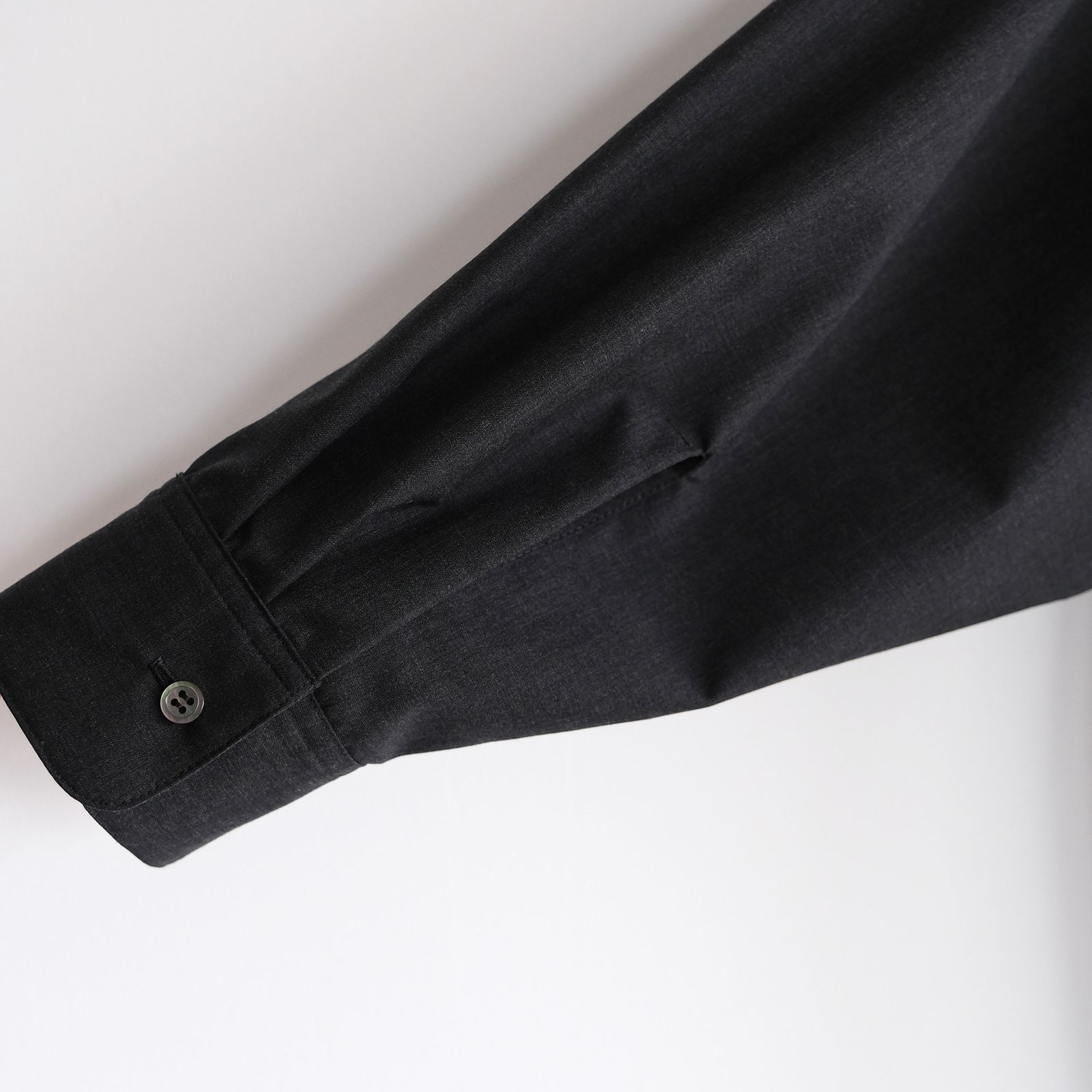 Fine Wool Heather L/S Skipper Shirt -シャツ-（Charcoal / チャコール）GU261-50320