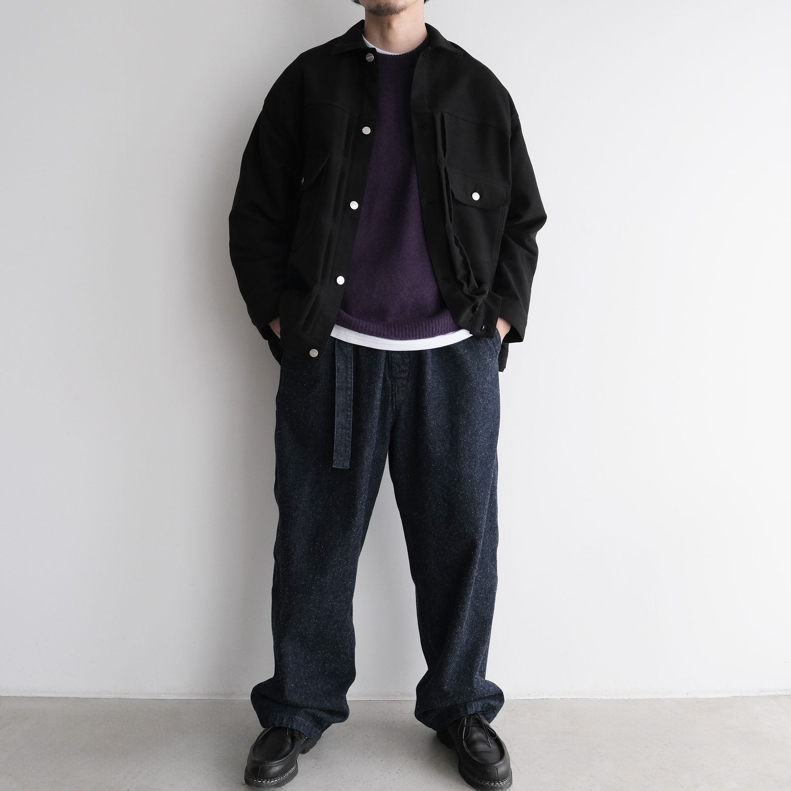 Crew Neck Knit -ニット-（Purple / パープル）