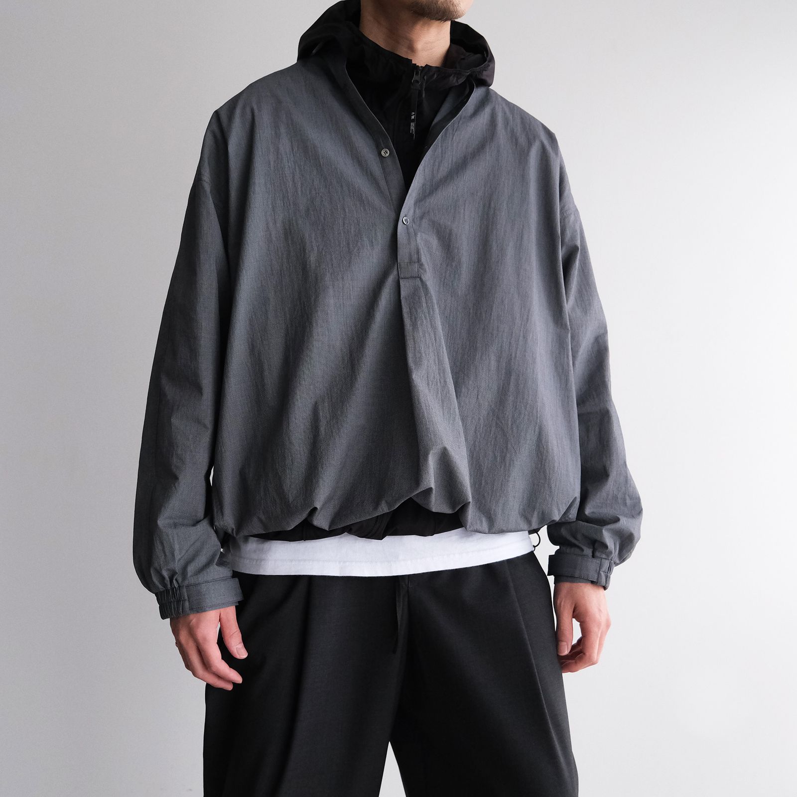 Seersucker Pullover Shirt -シャツ-（Gray / グレー）GU261-50445