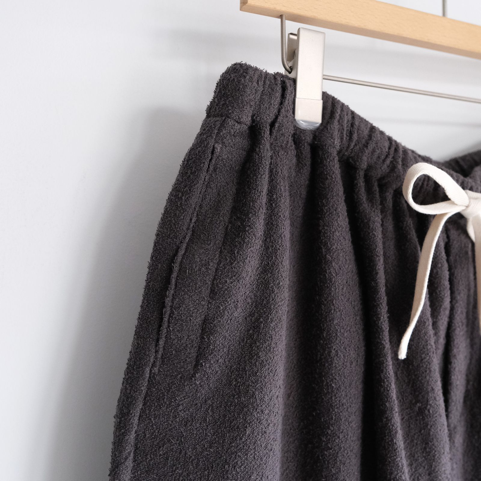 SAUNAS"サ"Towel Cloth Wide Easy Pants -パジャマ-（Charcoal Gray / チャコールグレー）