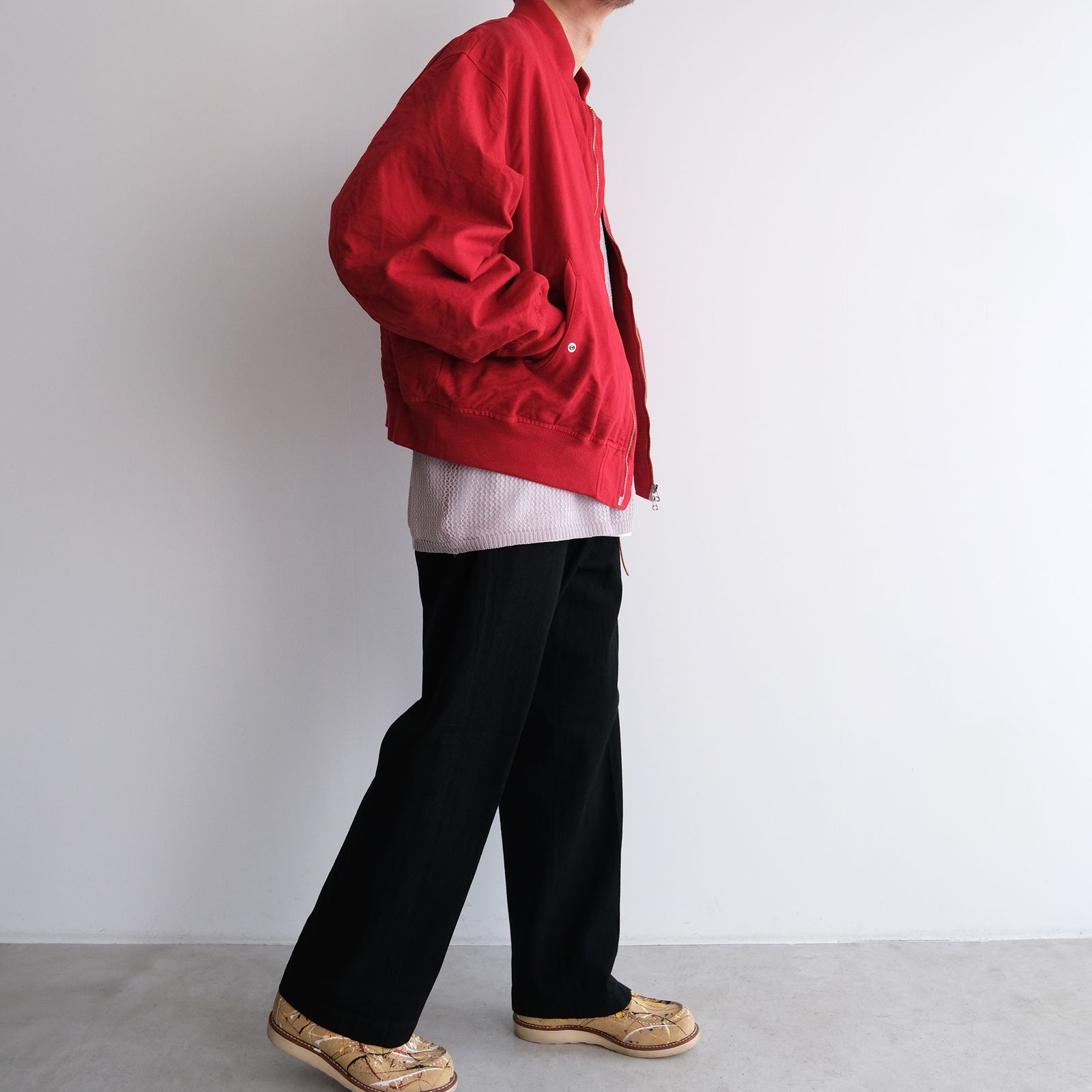 Cotton Canvas MA-1 Blouson -ブルゾン-（Red / レッド）