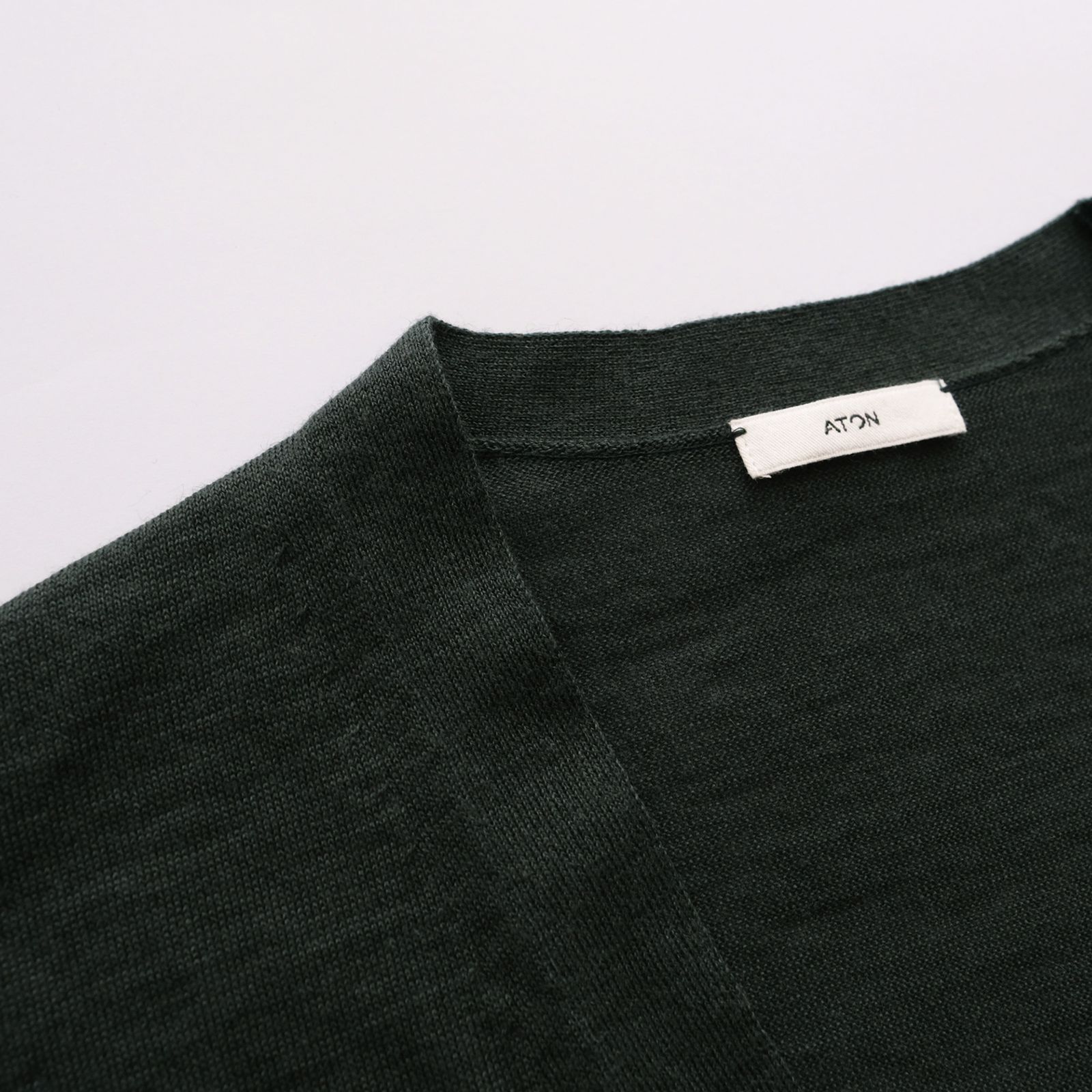Ramie Cashimere V-Neck Knit Cardigan -ニット-（Green / グリーン）
