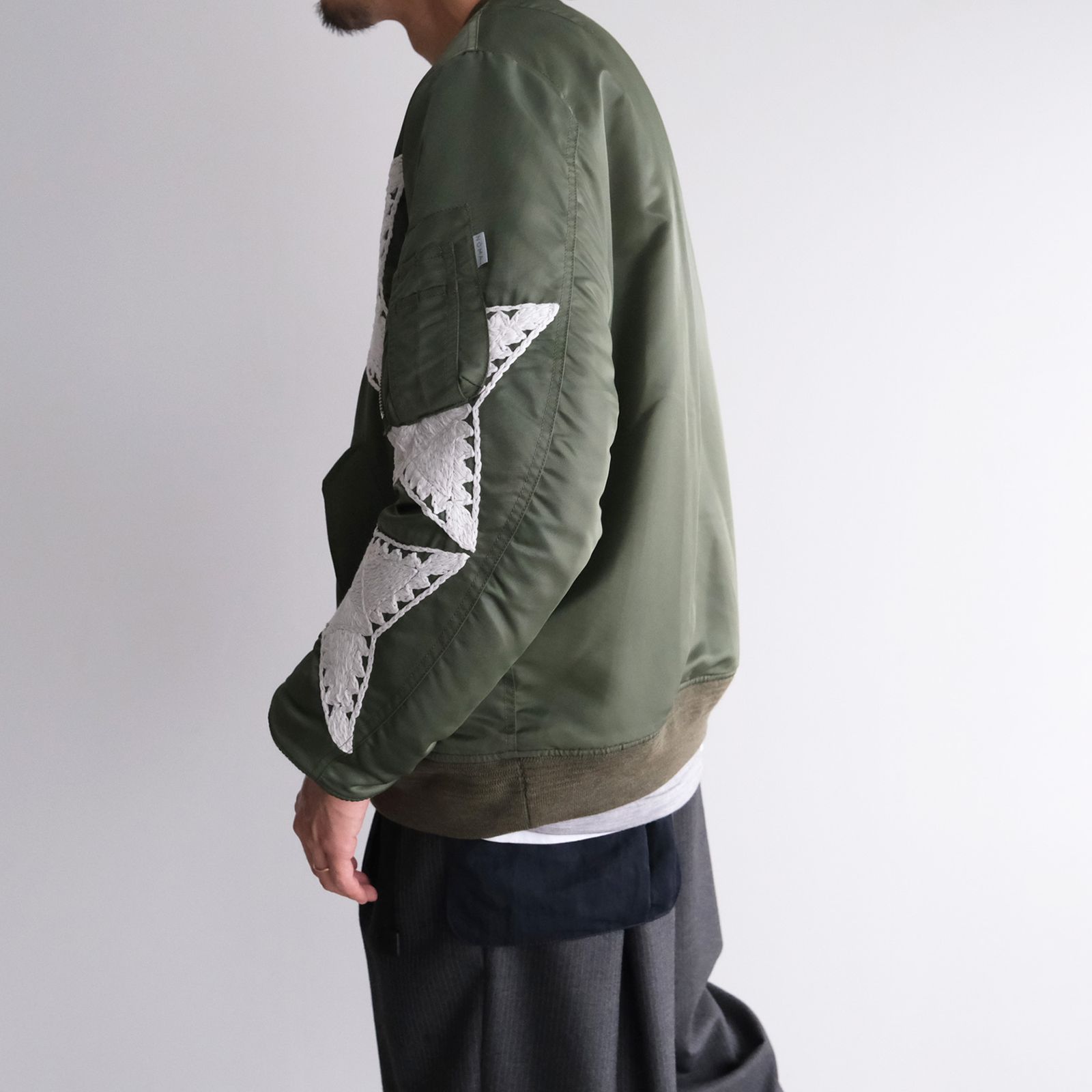 The Craft Hand Embroidery Flight Jacket -ジャケット-（Olive / オリーブ）