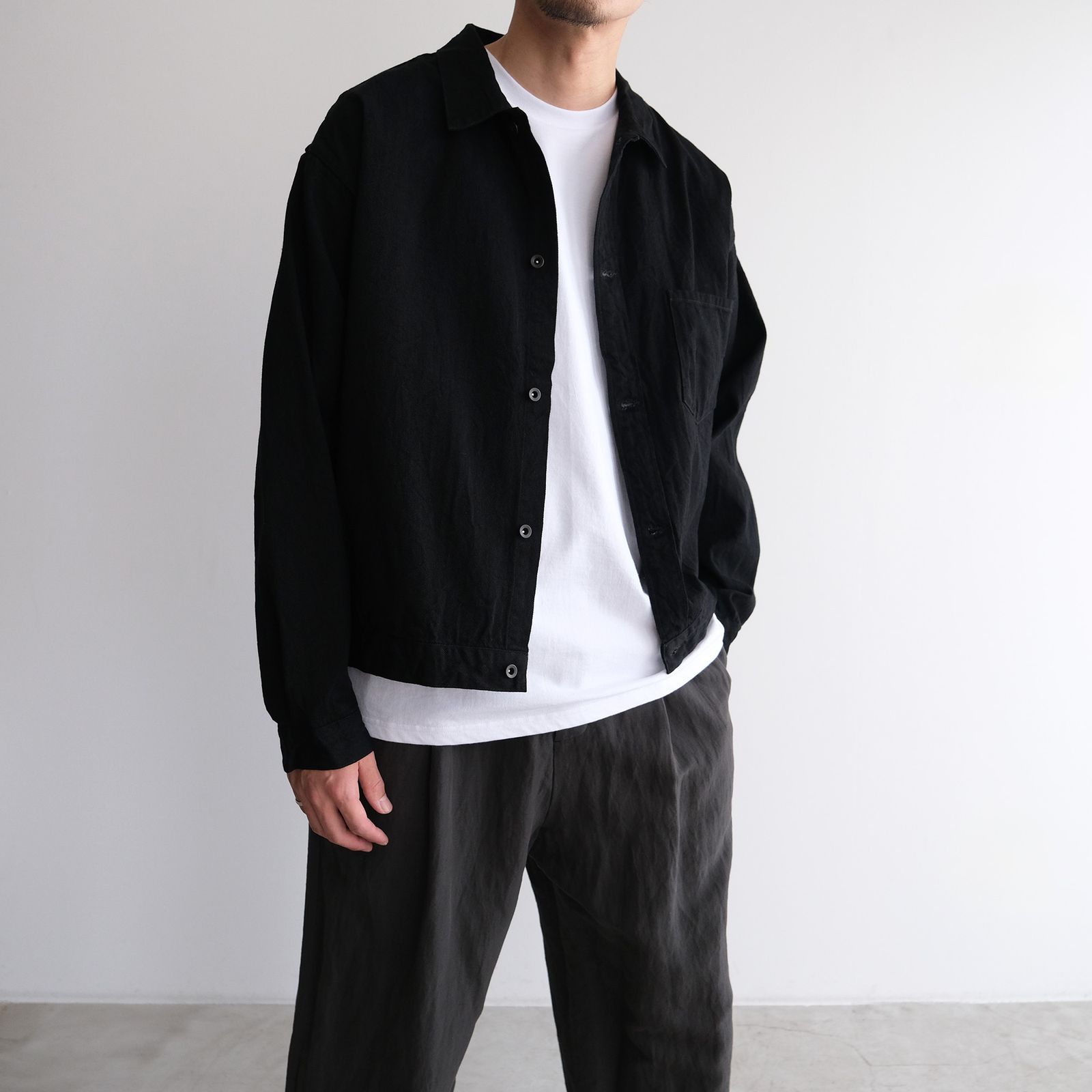 Black Twill Blouson -ブルゾン-（Black / ブラック）