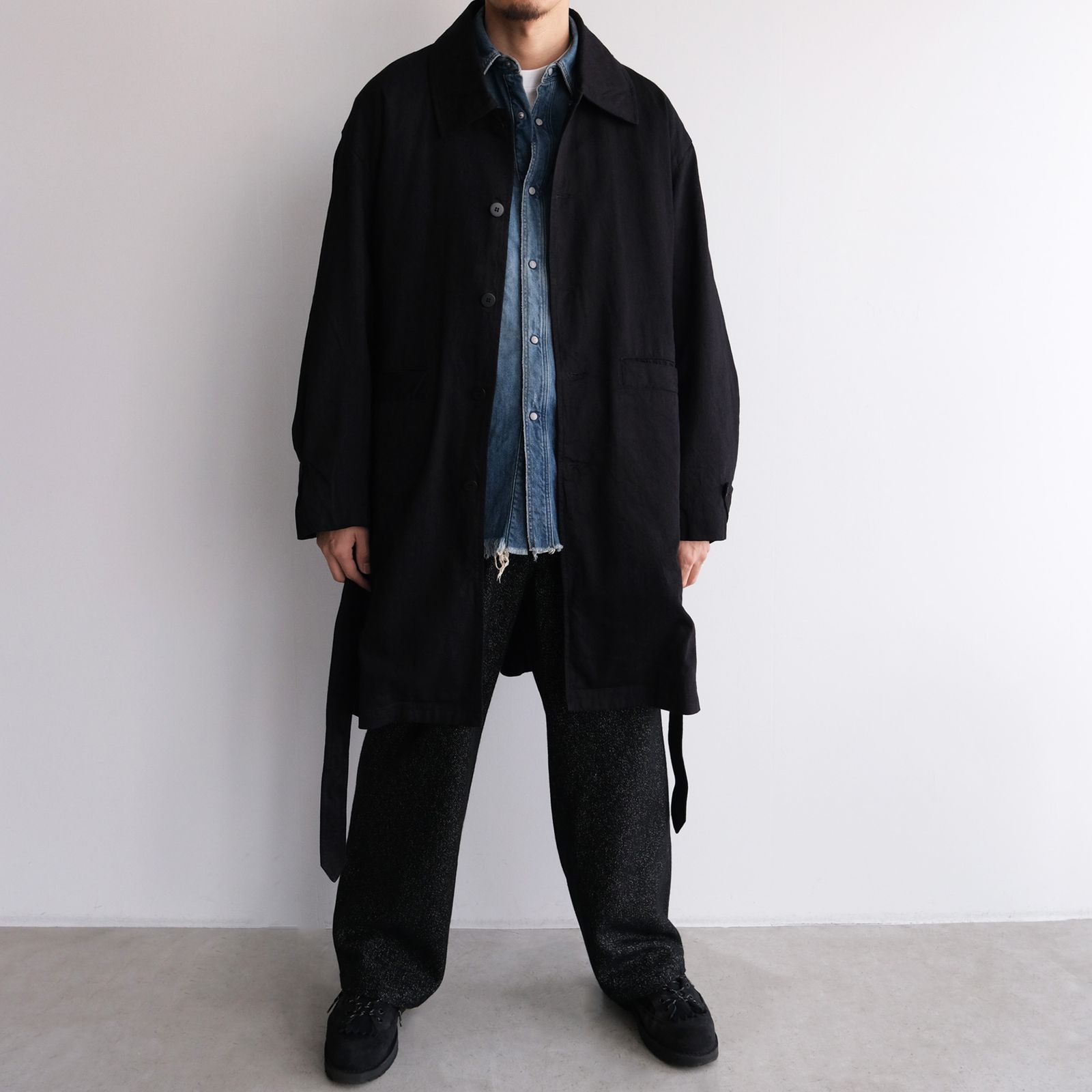 【楽ギフ_のし宛書】 EEL Products - Westerner Coat -コート-（Black / ブラック ジャケット・アウター