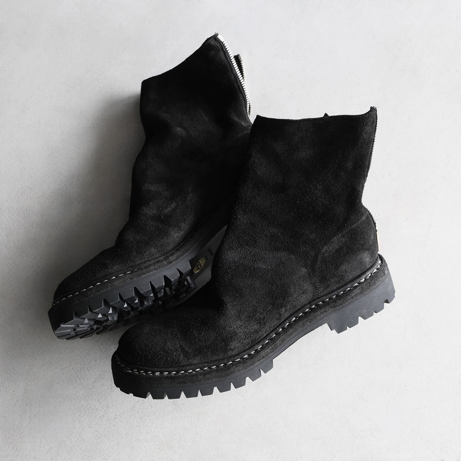 796V_N Horse Reverse Back Zip Boot -ブーツ-（Black / ブラック）