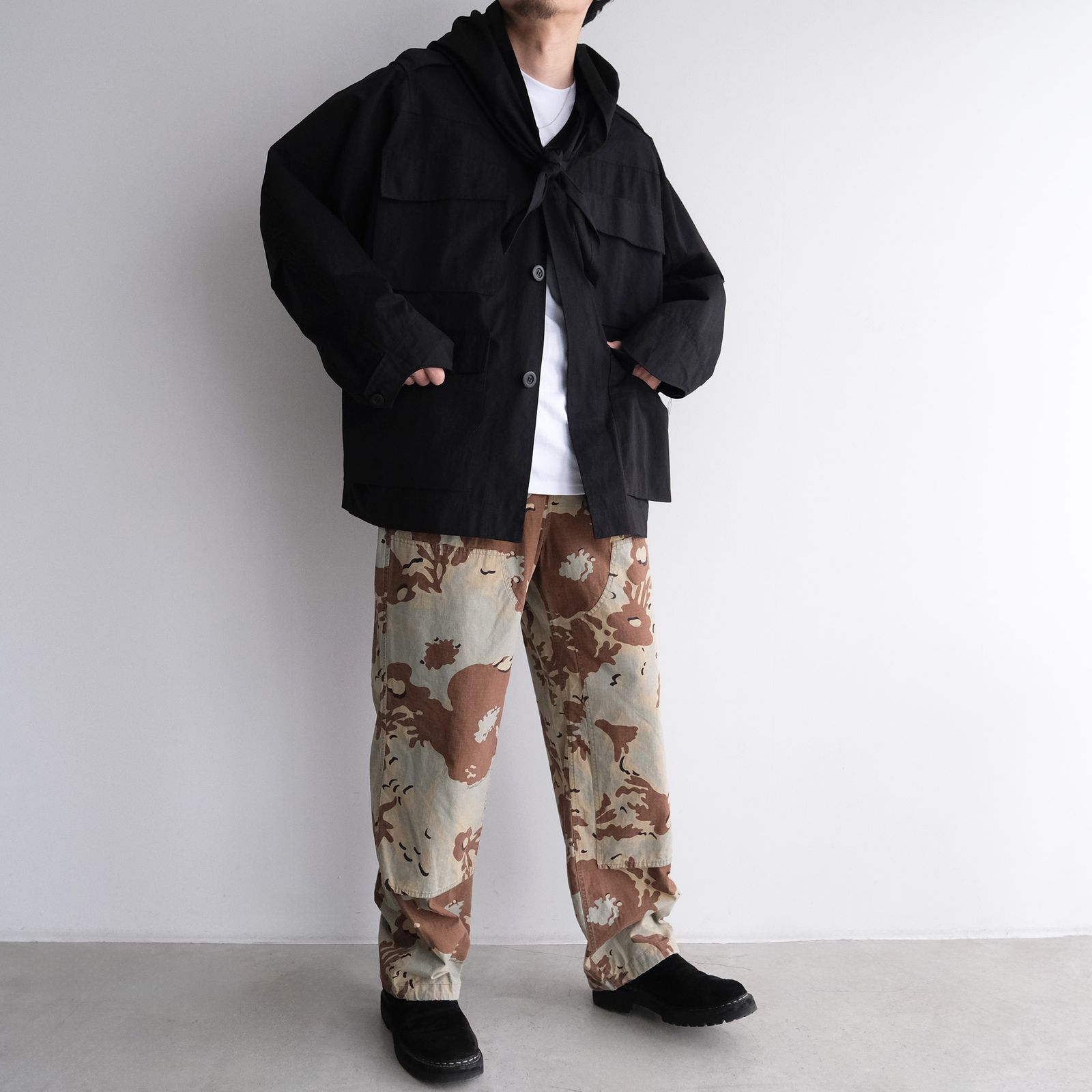 Camo Flower Double Knee Pants -パンツ-（Beige / ベージュ）