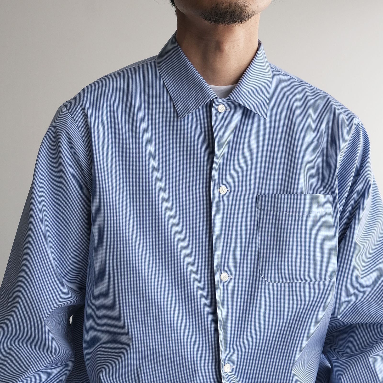 L/S Dress Shirts -シャツ-（Blue / ブルー）