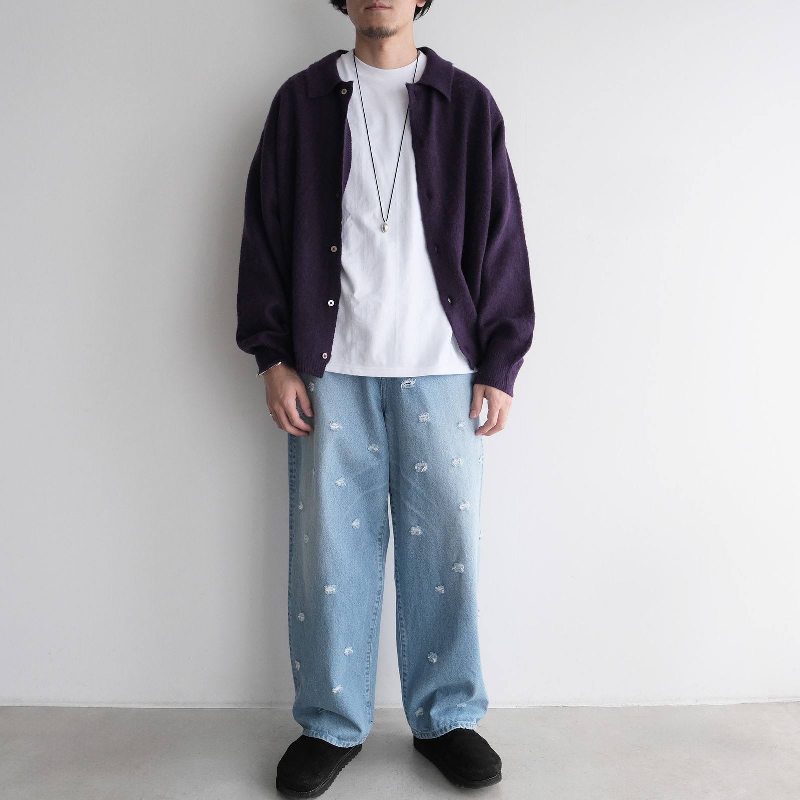 Knit Cardigan -カーディガン-（Purple / パープル）