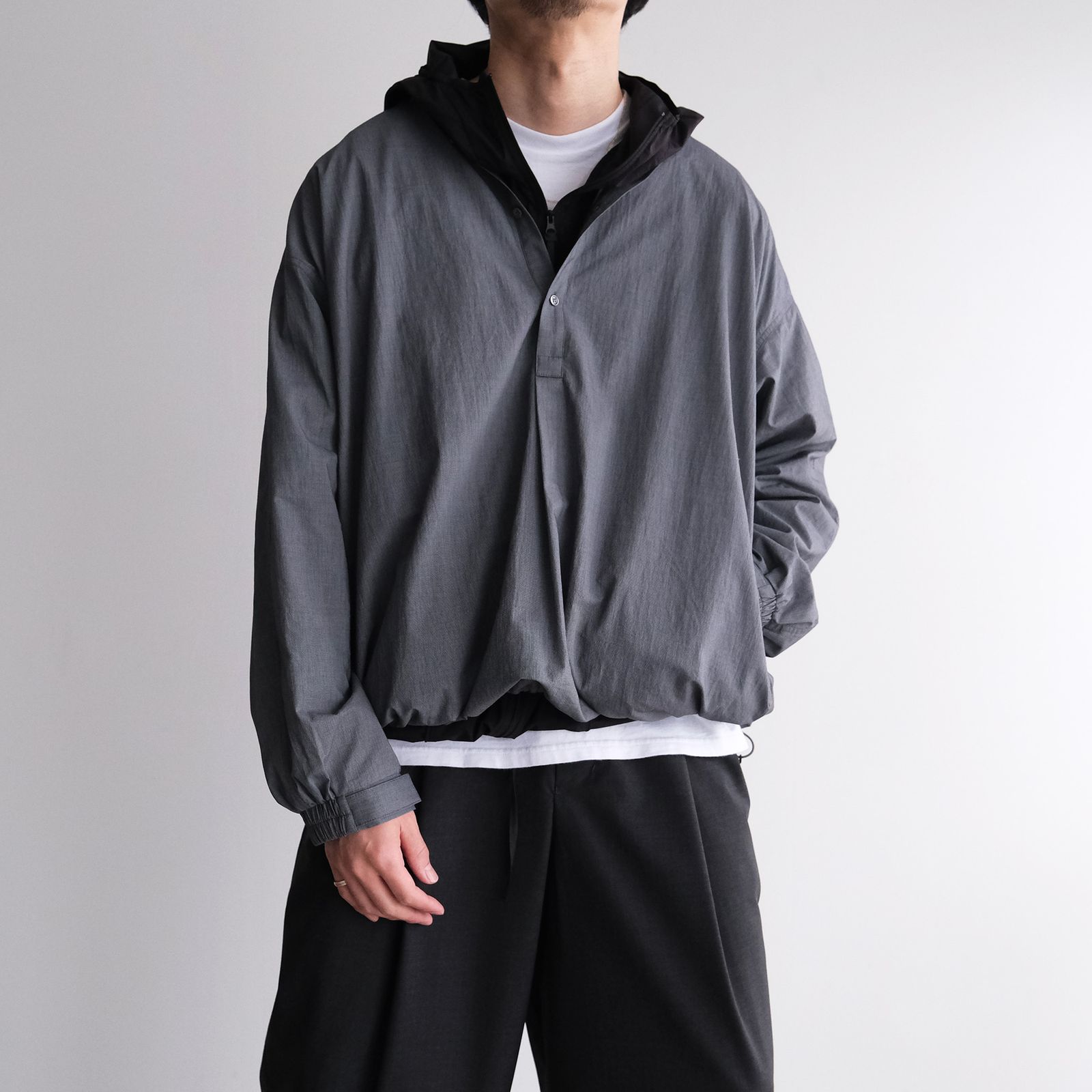Seersucker Pullover Shirt -シャツ-（Gray / グレー）GU261-50445