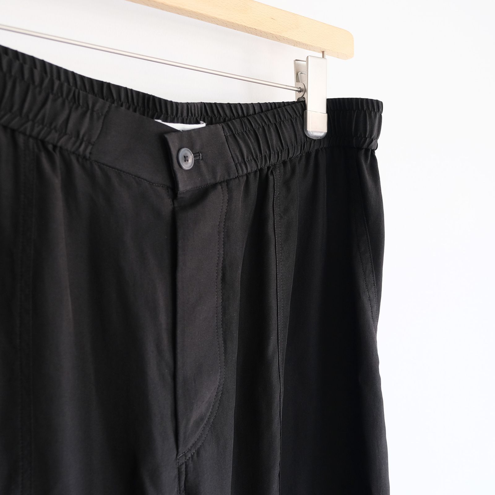 Fibril Silk Tafta Easy Baker Pants -パンツ-（Black / ブラック）