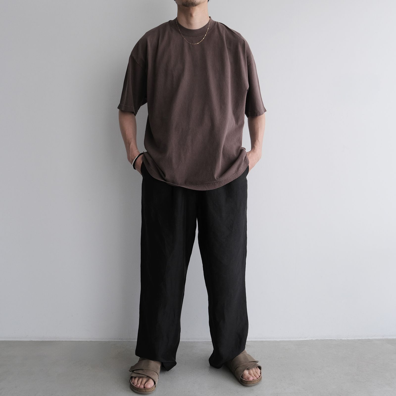 MINE Duct Tape T-Shirt / White Label STACK STORE 10th Anniversary Limited Color -Tシャツ-（PD Brown / ピグメントダイ ブラウン）