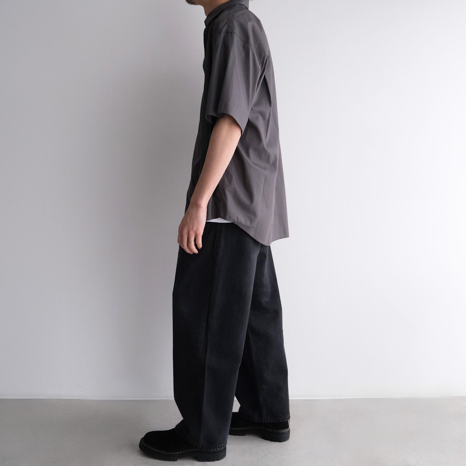 Broad S/S Oversized Regular Collar Shirt -シャツ-（C.Gray / C.グレー）GM261-50003B