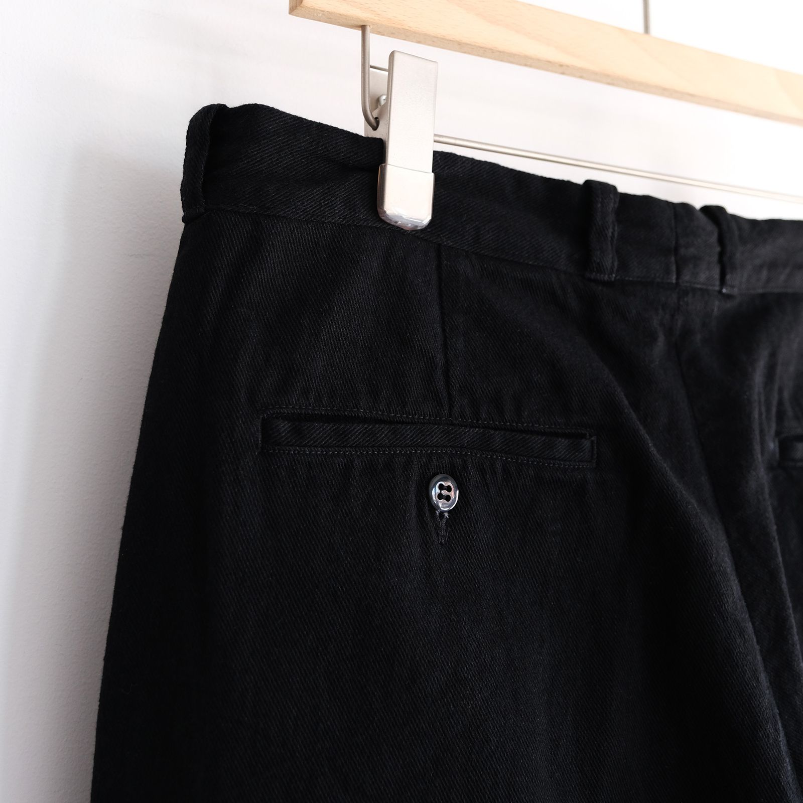 Black Twill Trousers -パンツ-（Black / ブラック）