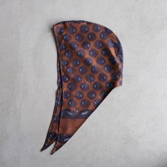 Paisley Silk Hoody Scarf -スカーフ-（Brown / ブラウン）