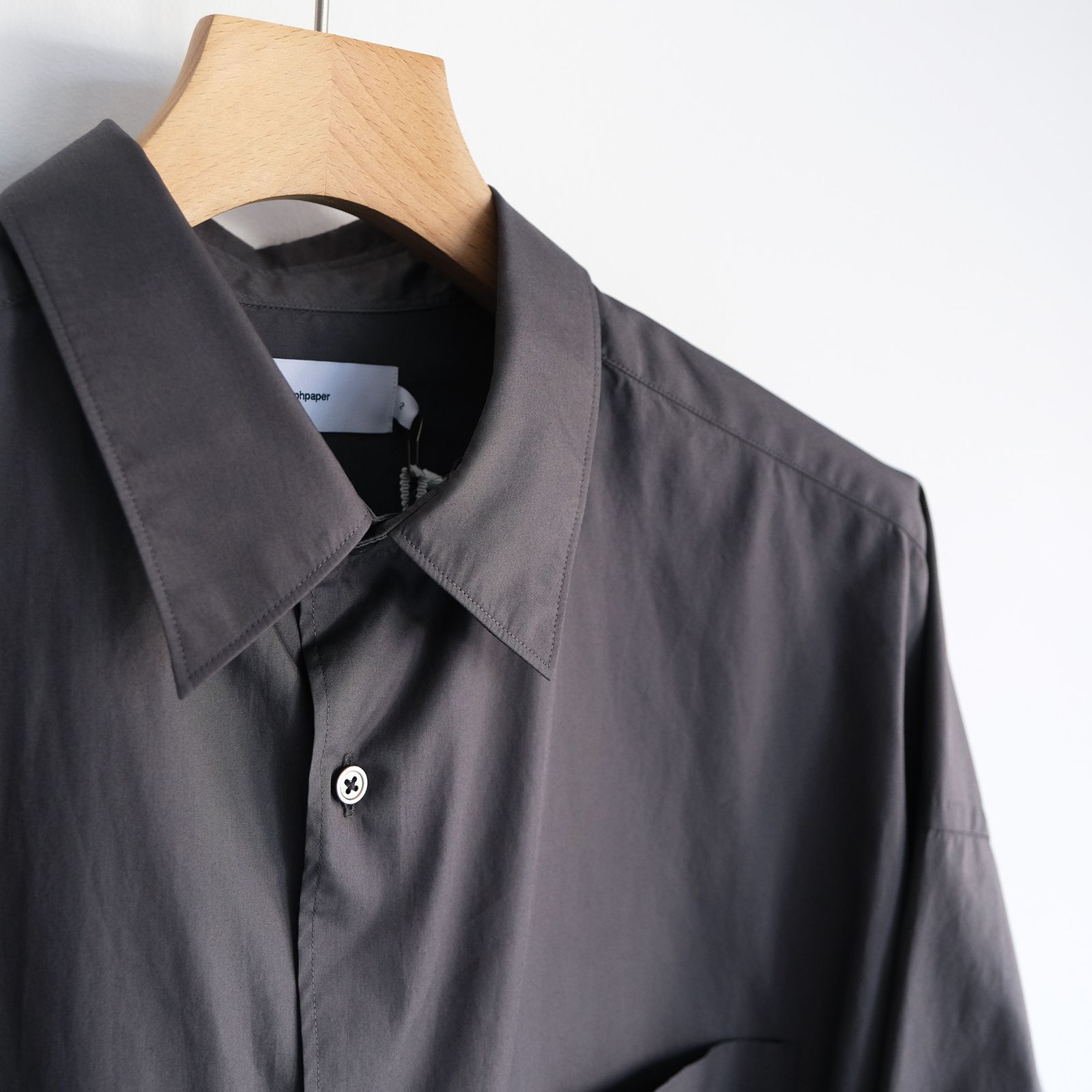 Broad L/S Oversized Regular Collar Shirt -シャツ-（C.Gray / C.グレー）GM261-50001B