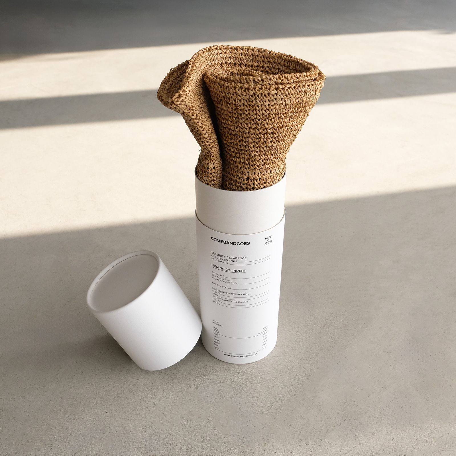 Paper Crochet Hat -ハット-（Natural / チャコール）