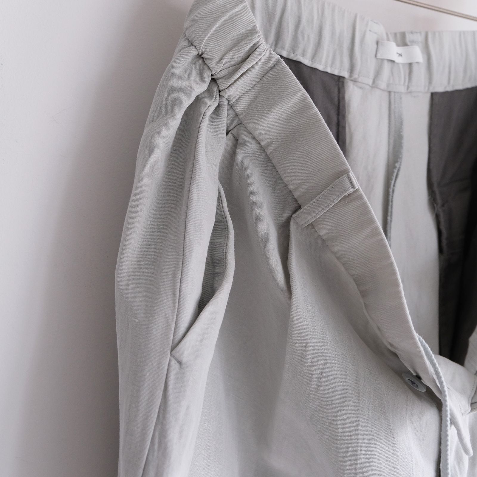 Cotton Linen Voile Loose Fit Pants -パンツ-（Sax / サックス）