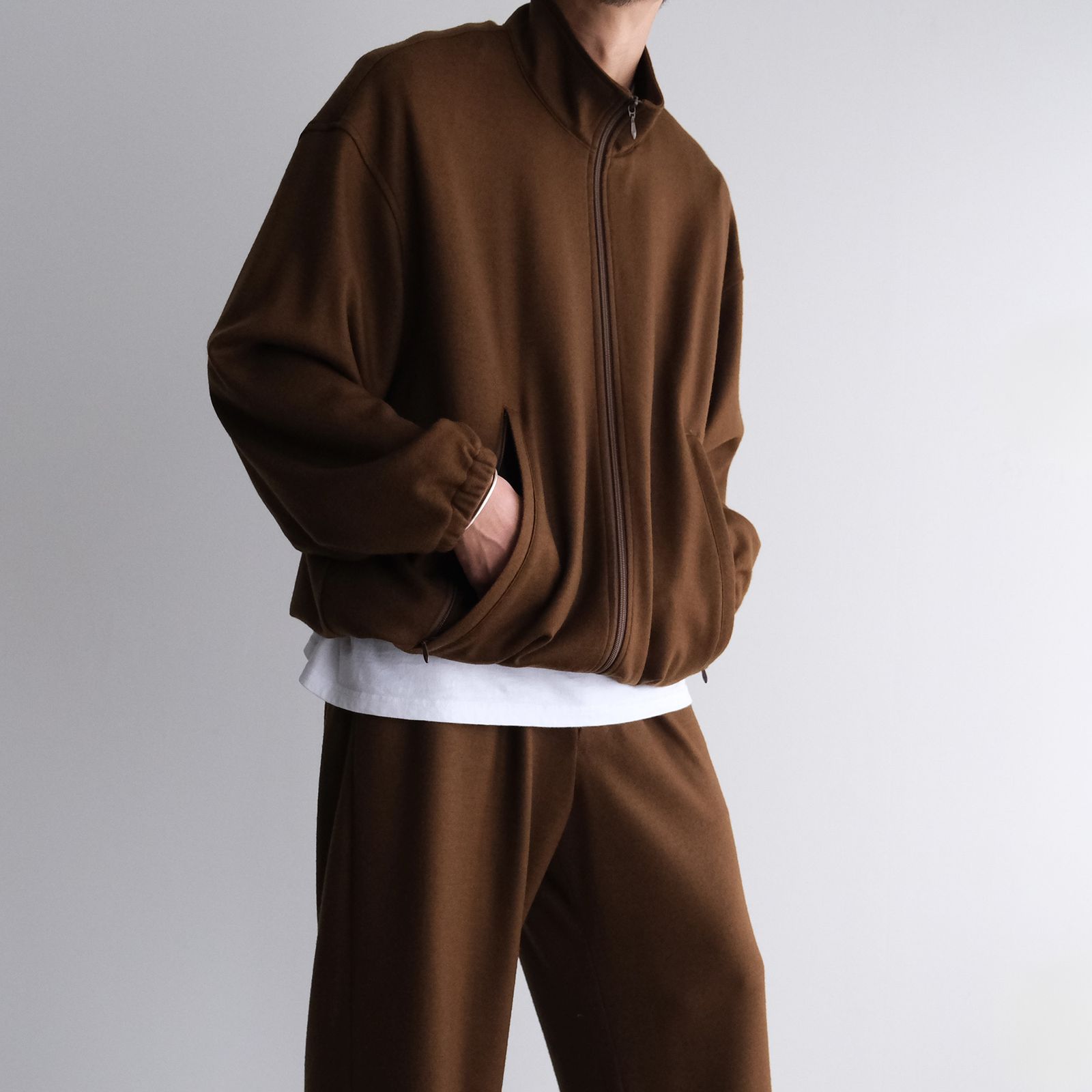 Wool Smooth Flannel Track Blouson -ブルゾン-（Brown / ブラウン）GU253-30220B