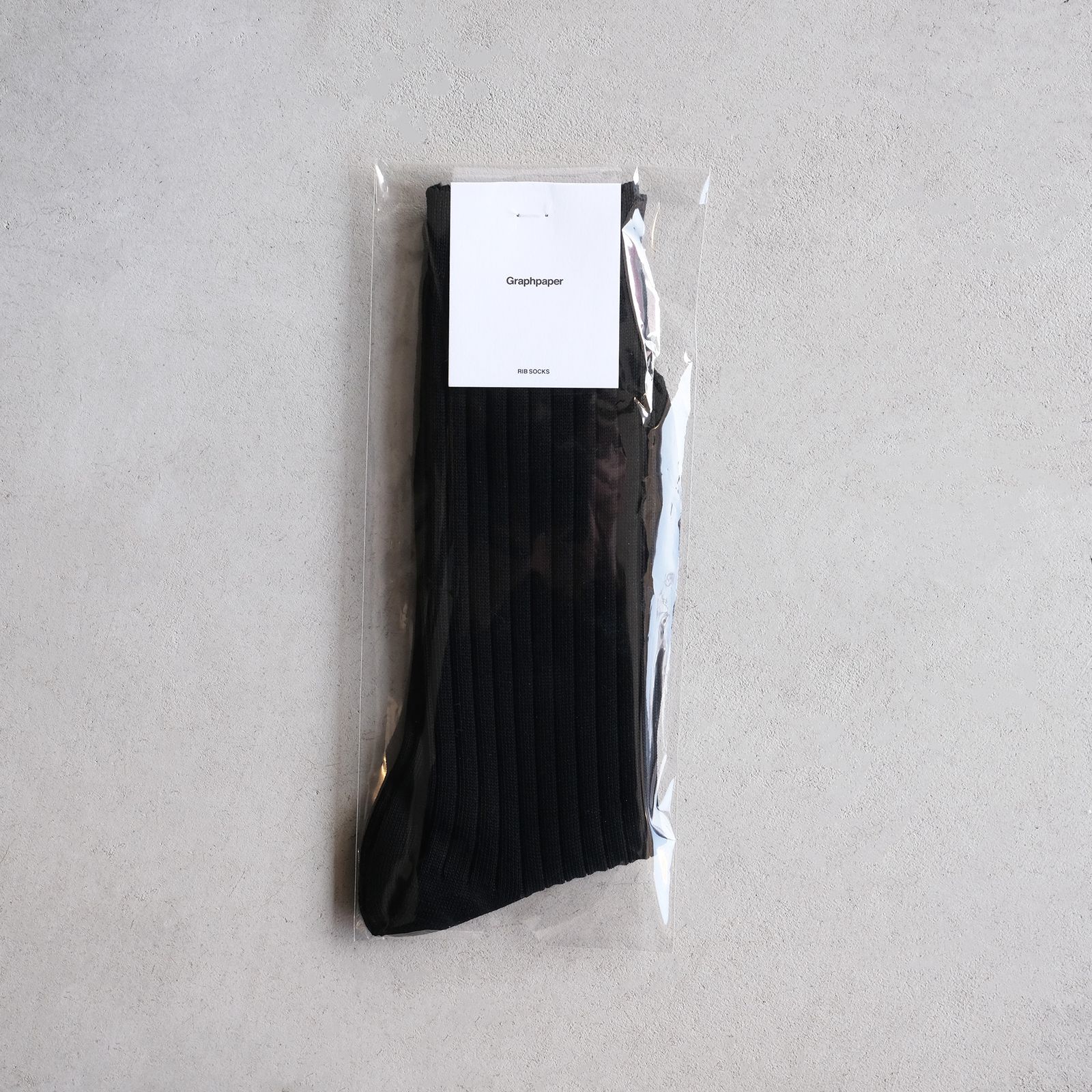Graphpaper Rib Socks -ソックス-（Black / ブラック）GU261-90291B