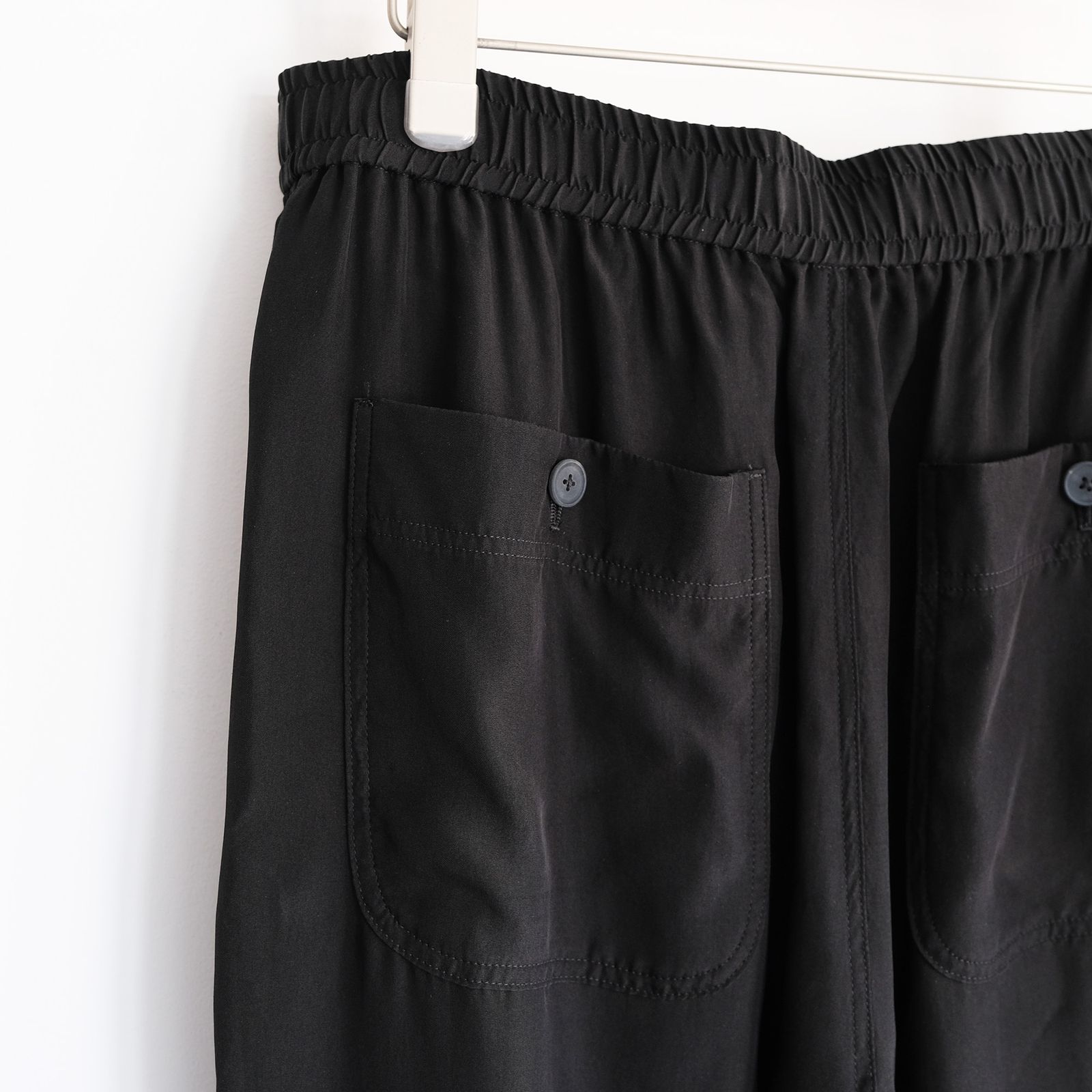 Fibril Silk Tafta Easy Baker Pants -パンツ-（Black / ブラック）