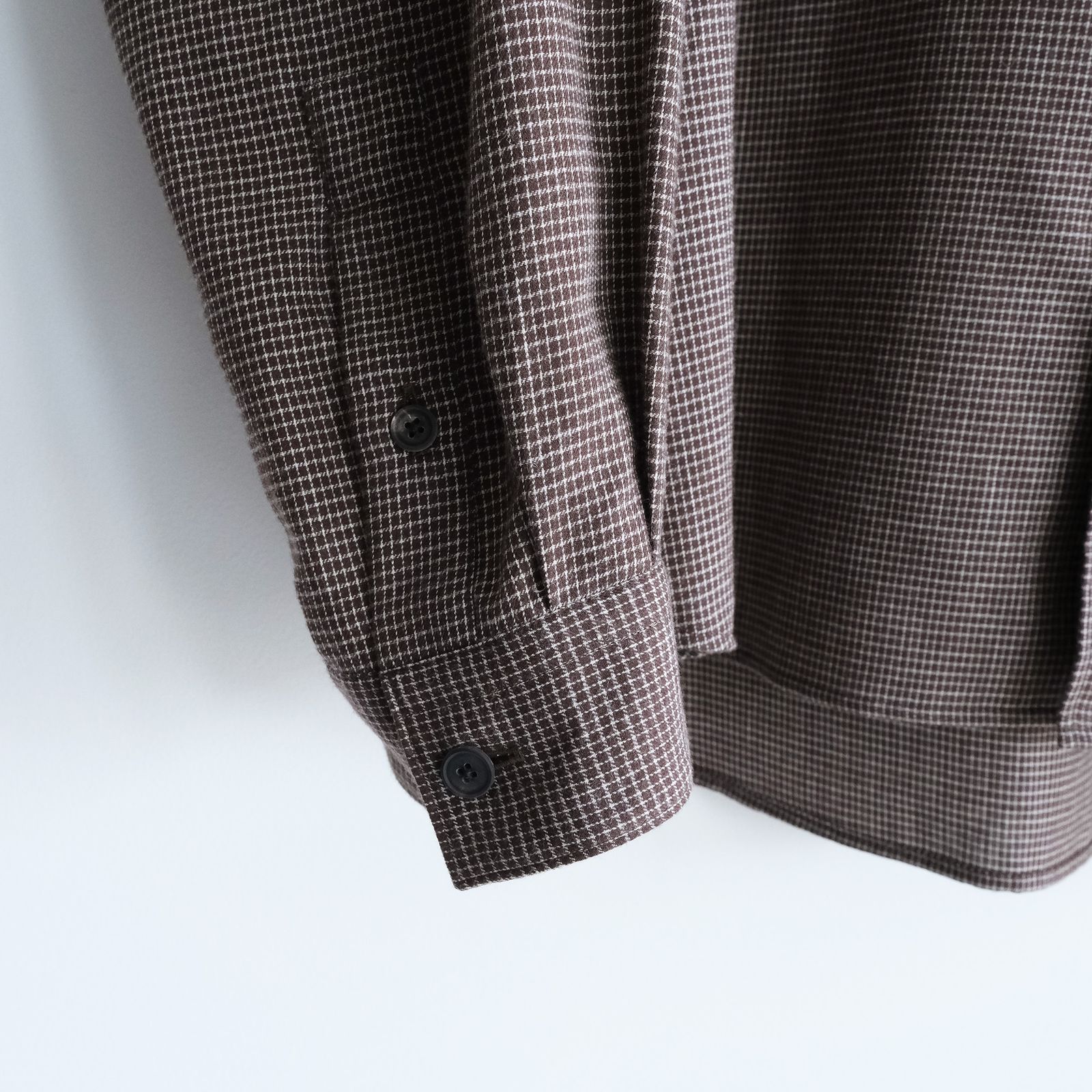 Cotton Yak Viera Loose Fit Shirt -シャツ-（Brown Check / ブラウンチェック）