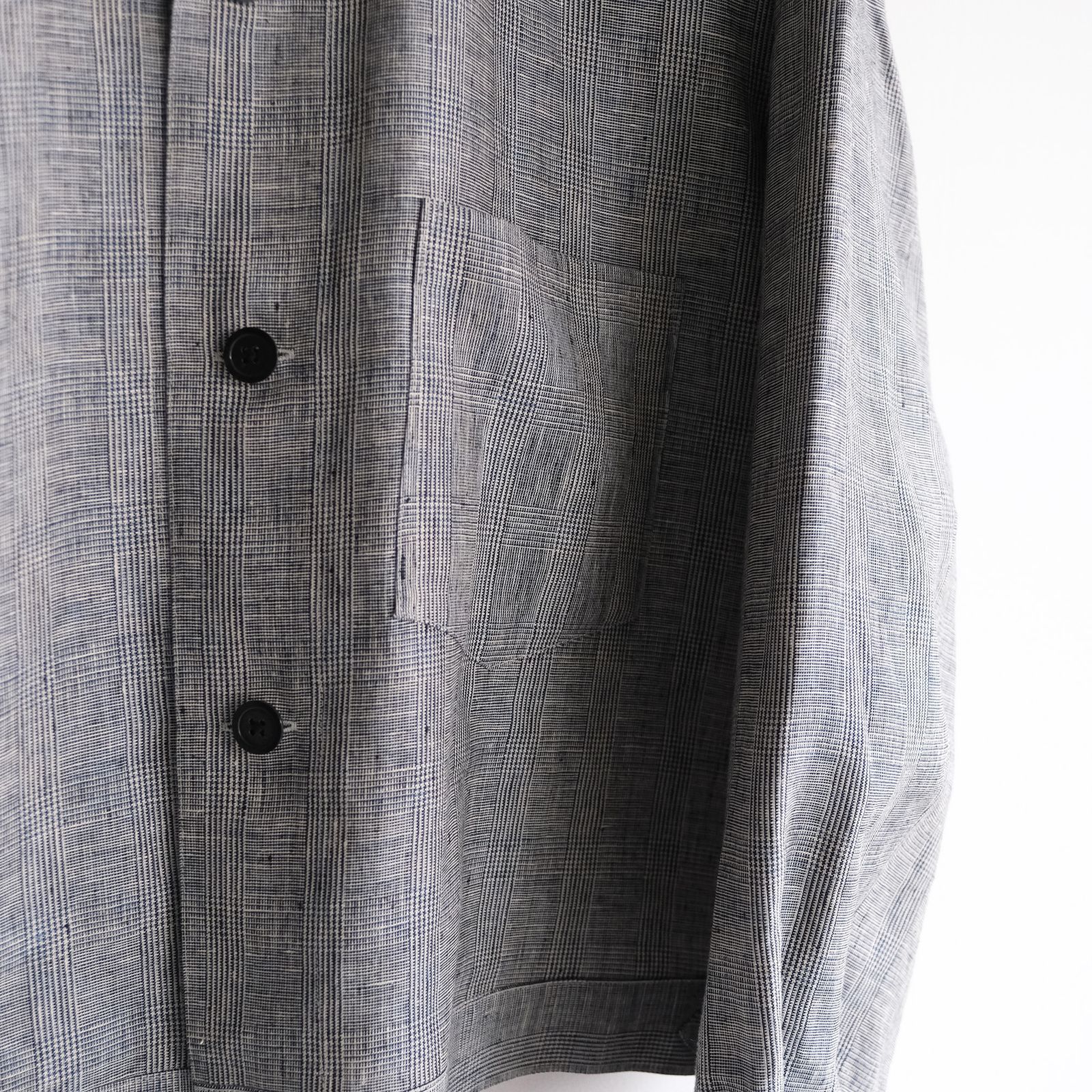 Linen-Trucker Jacket -ジャケット-（G.Plaid / グレンチェック）